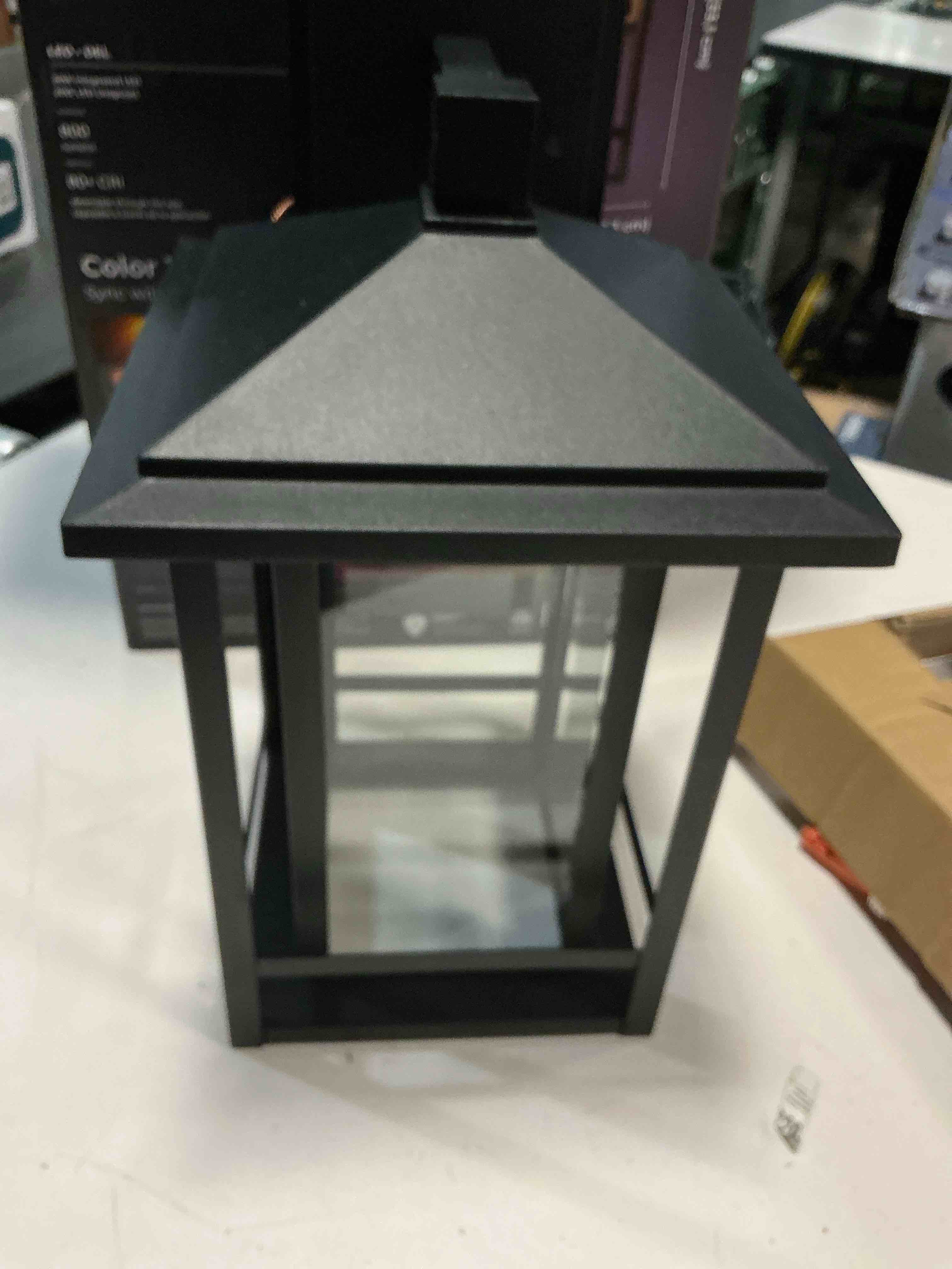 Condition photo showing Good Condition for globe electric 13.03-in h matte black hardwired integrated led outdoor wall light