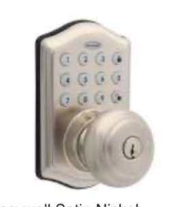 honeywell satin nickel digital knob electronic keypad entry door lock