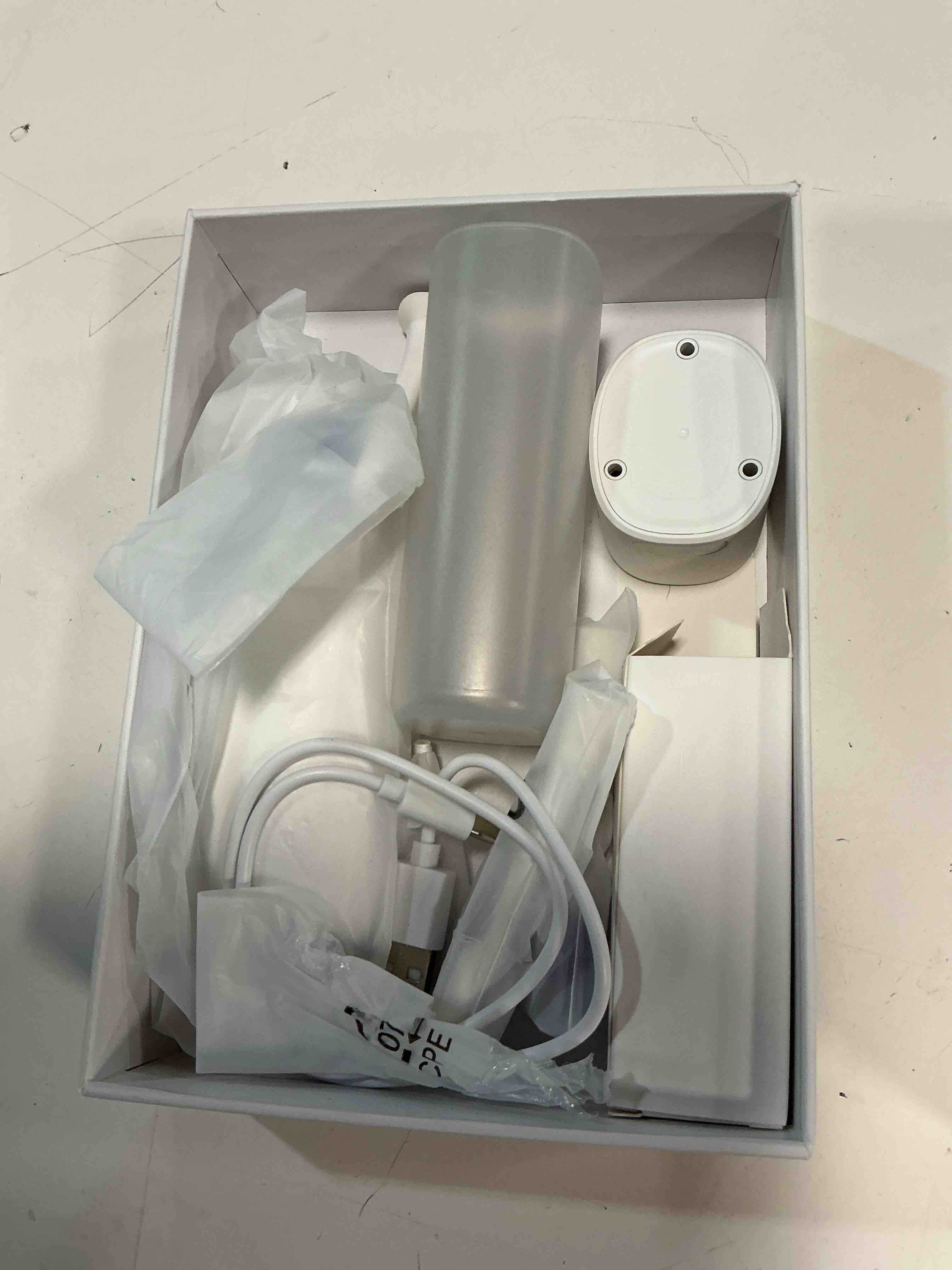 Condition photo showing As Is for vongem portable water flosser with electric toothbrush 2 in 1 oral teeth cleaning kit electric toothbrush and flosser combo water flosser for travel and home(white)