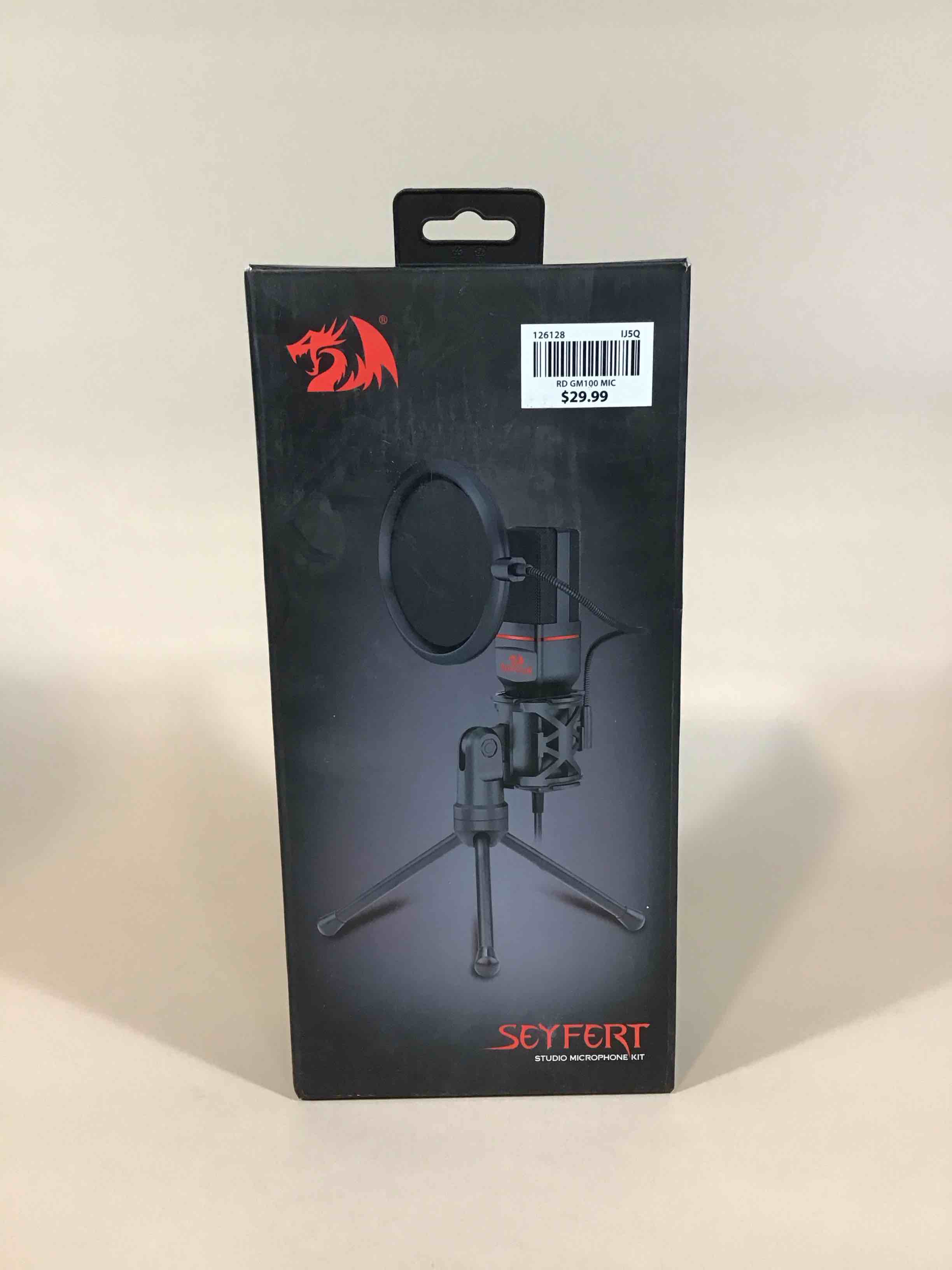 Redragon Gm100 Omni Condenser Pro Microphone Mic Stand Tripod Audio 3.5mm Jack