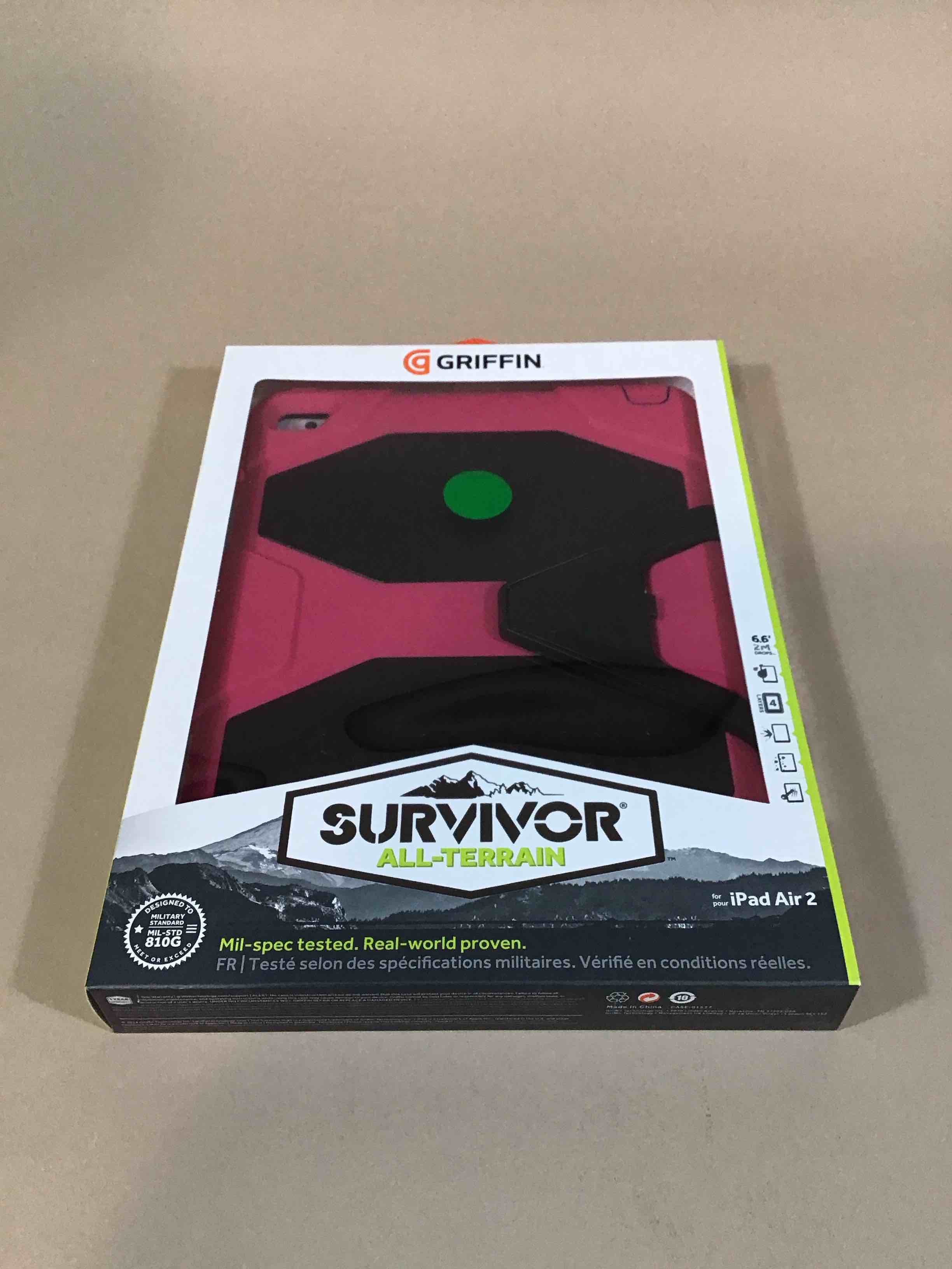 Griffin Griffin iPad Air 2 Rugged Case Survivor All-Terrain + Stand, Mil-spec tested, real-world proven protection