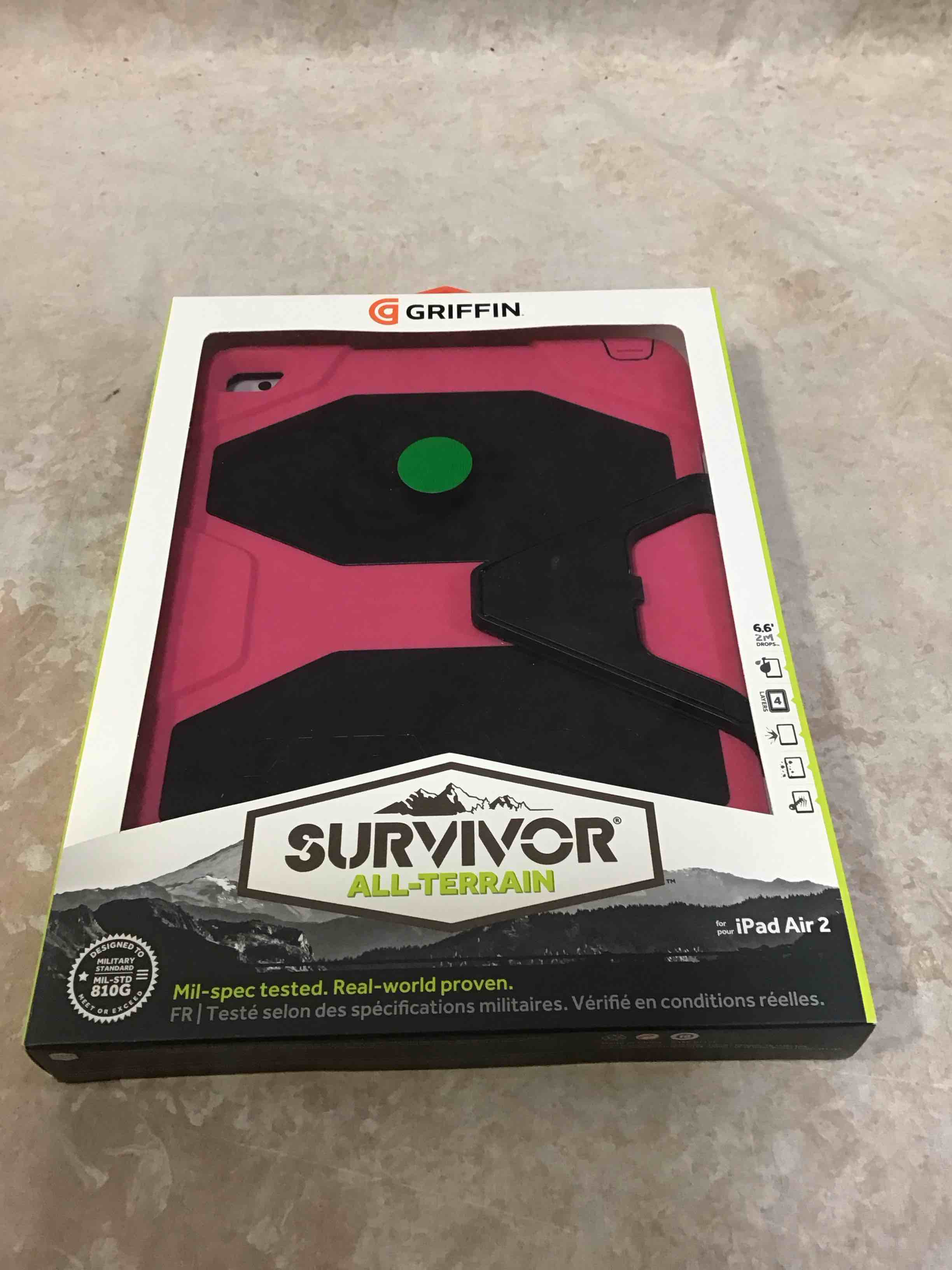 Condition photo showing New/Like New for griffin griffin ipad air 2 rugged case survivor all-terrain + stand, mil-spec tested, real-world proven protection