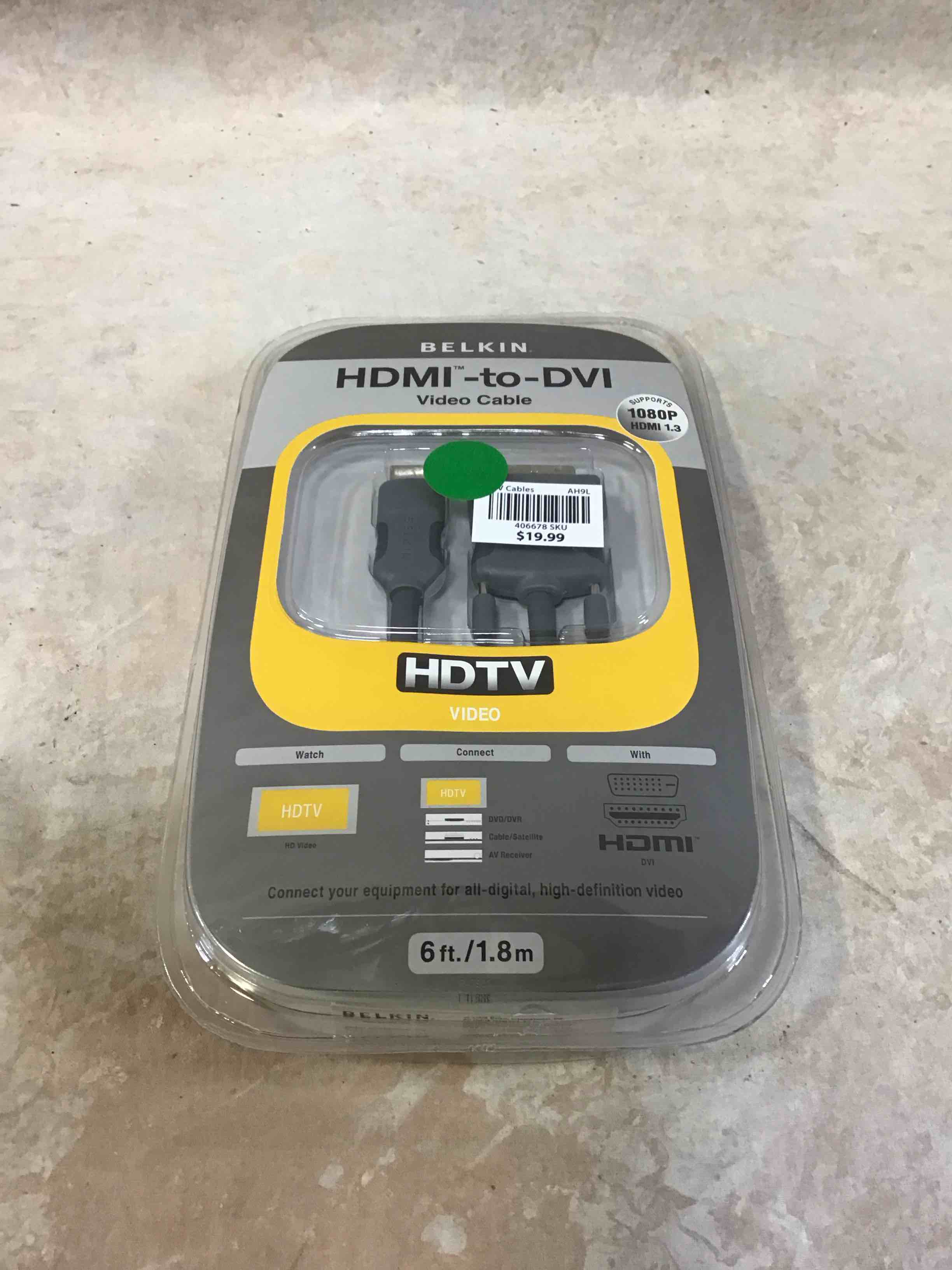 Condition photo showing Good Condition for belkin hdmi to dvi-d cable