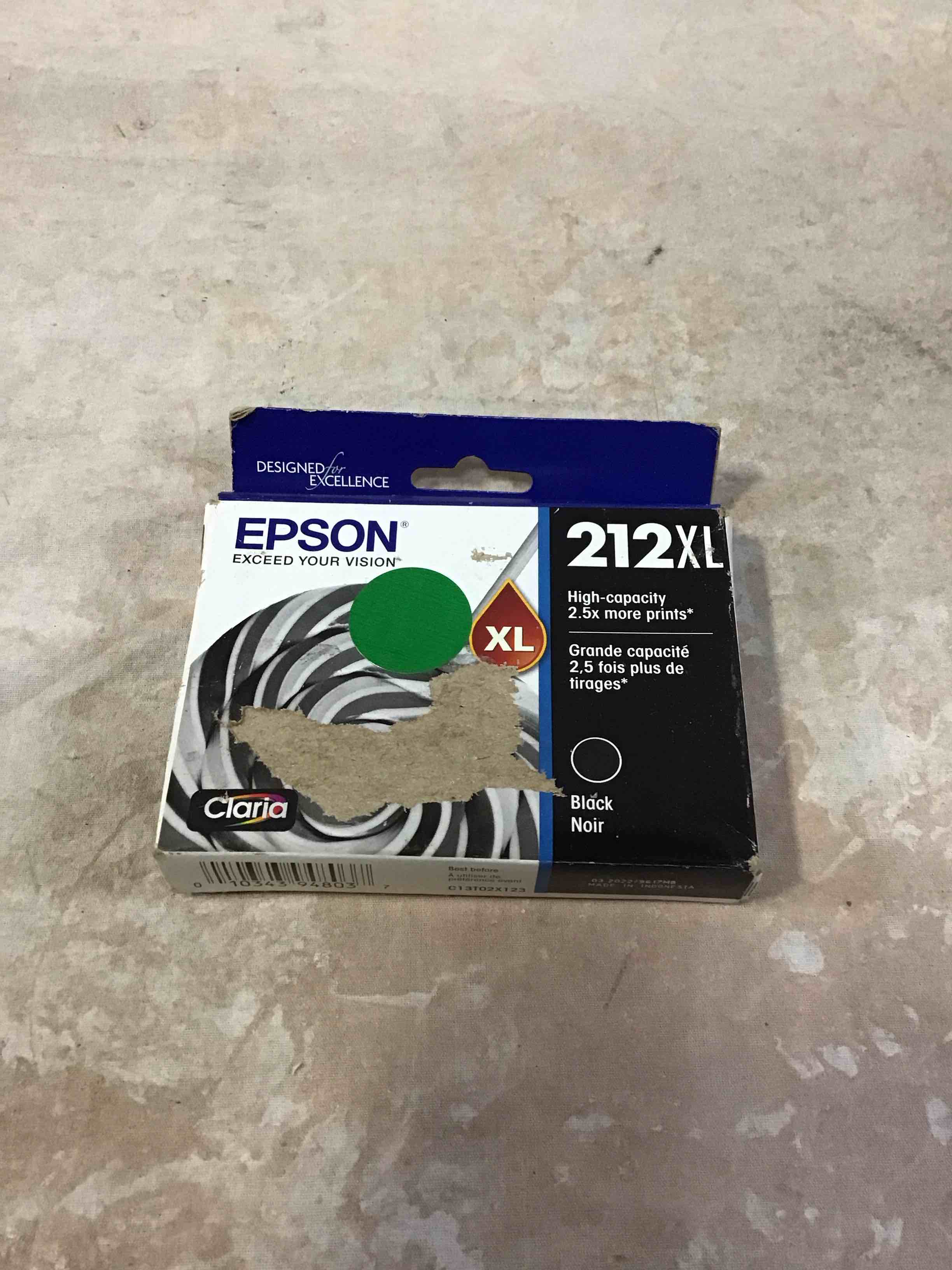 Condition photo showing New/Like New for epson 212xl single ink cartridge - black (t212xl120-cp): high yield printer supply