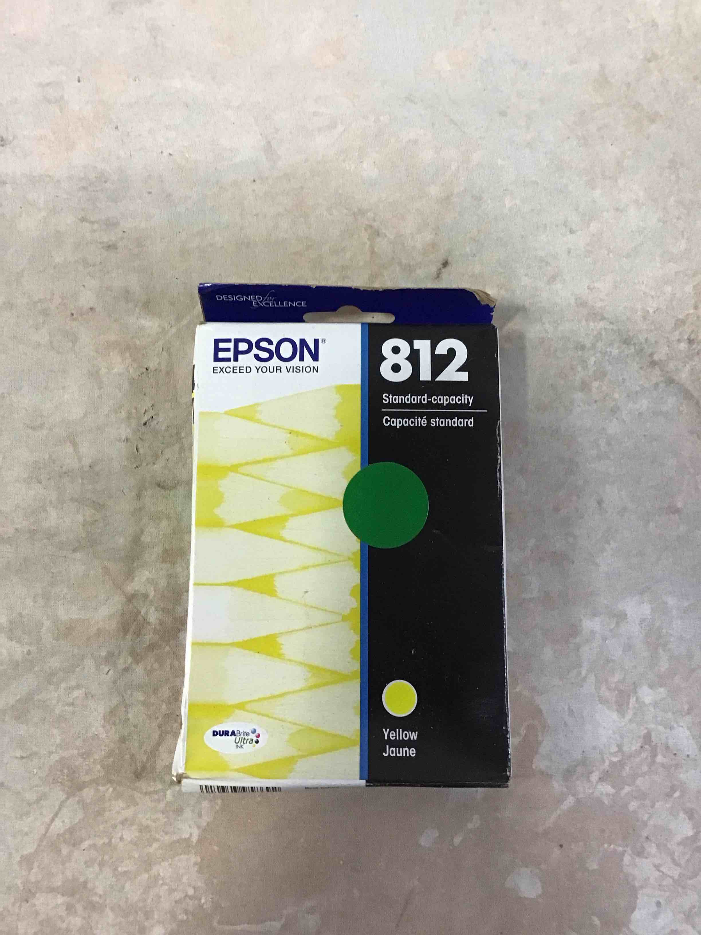 Condition photo showing New/Like New for epson t812 - yellow - original - ink tank - for workforce ec-c7000; workforce pro wf-7310 wf-7820 wf-7840