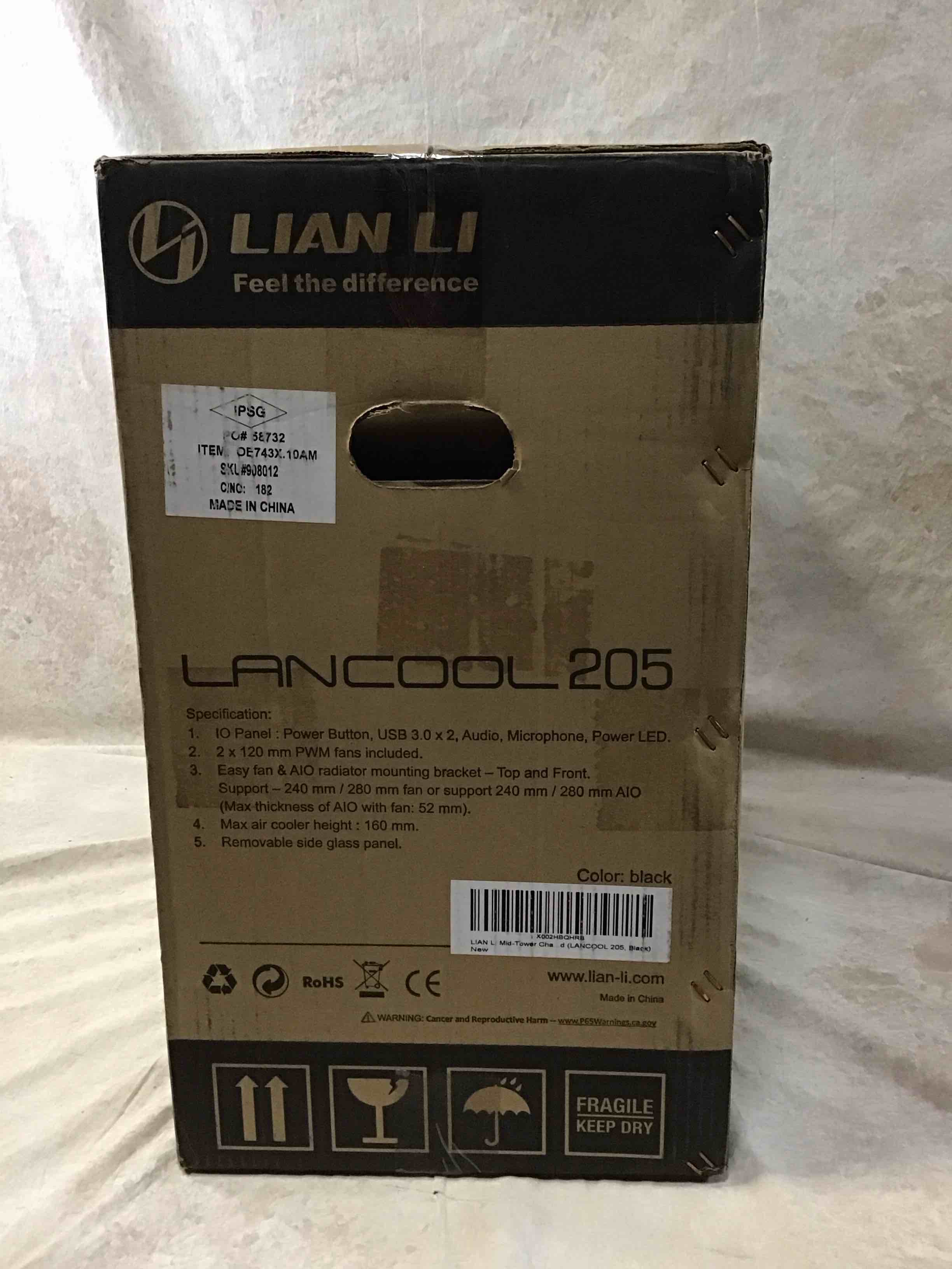 Condition photo showing New/Like New for lian li lancool 205 gaming pc case