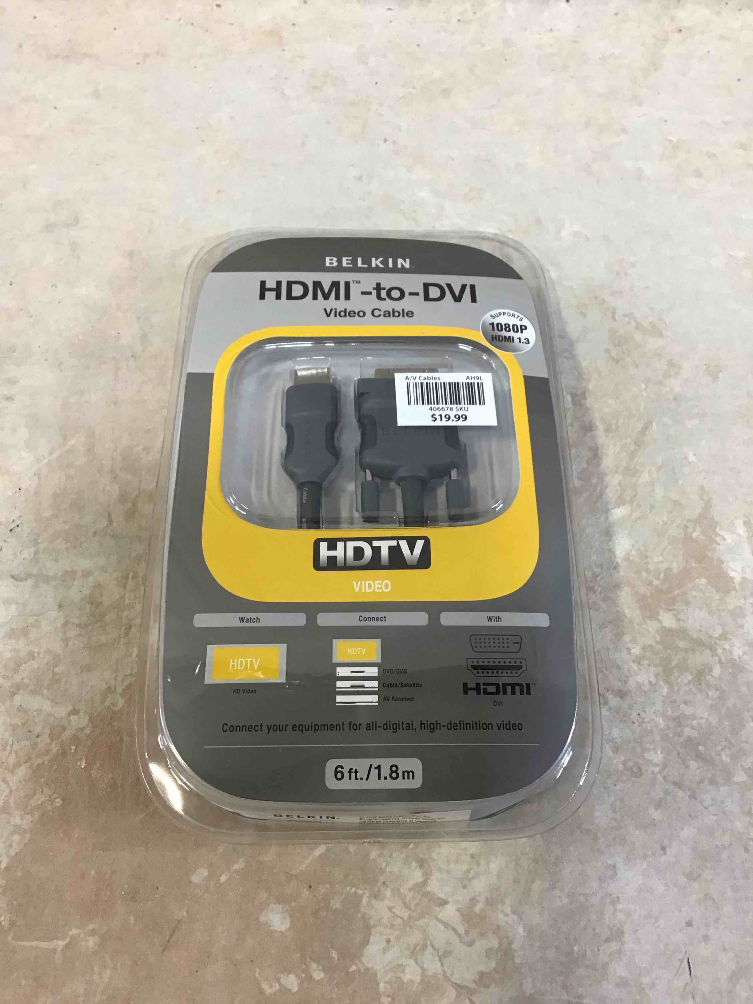 Condition photo showing New/Like New for belkin hdmi to dvi-d cable