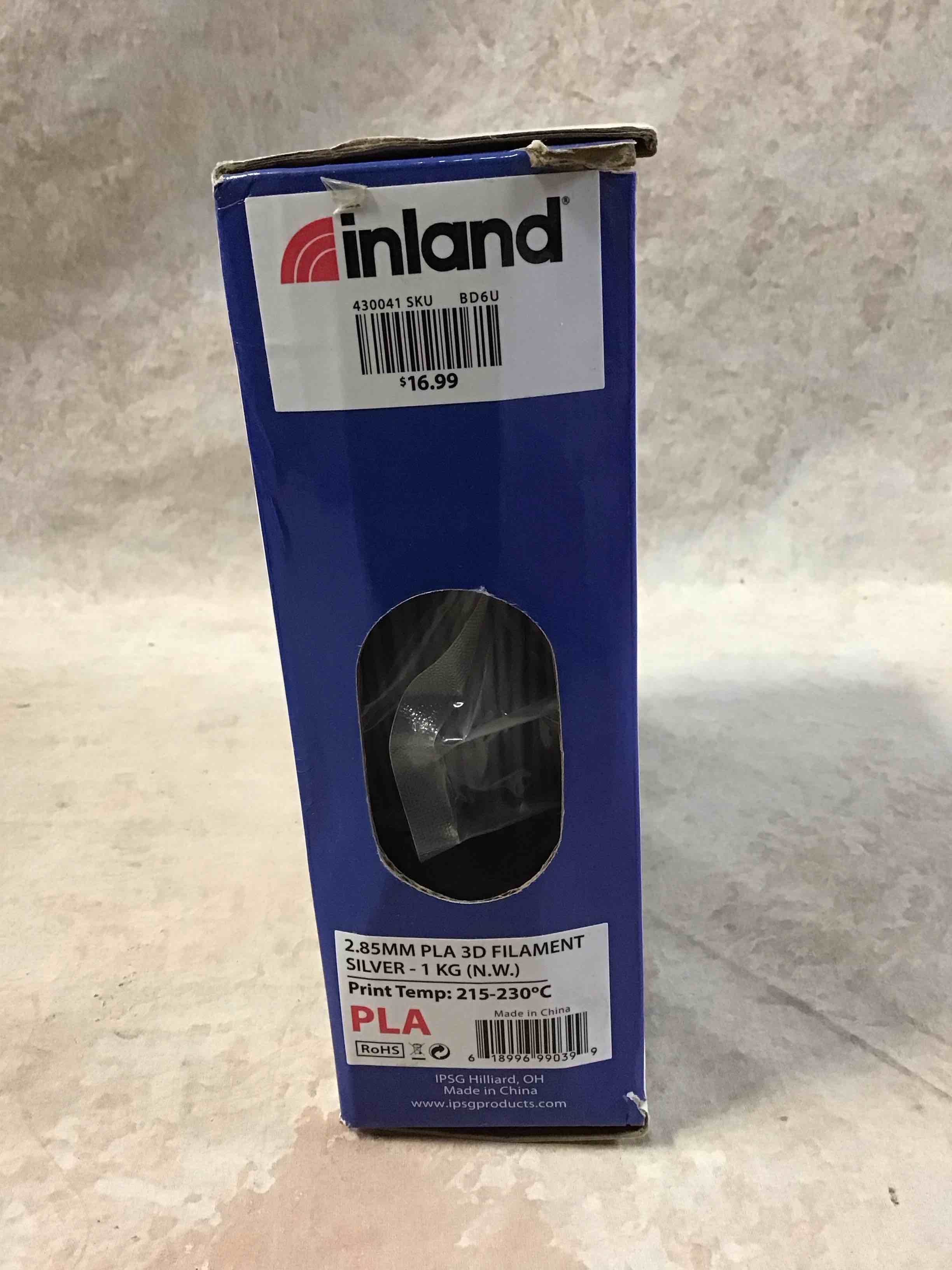 Condition photo showing New/Like New for inland 3mm silver pla 3d printer filament - 1kg spool (2.2 lbs)
