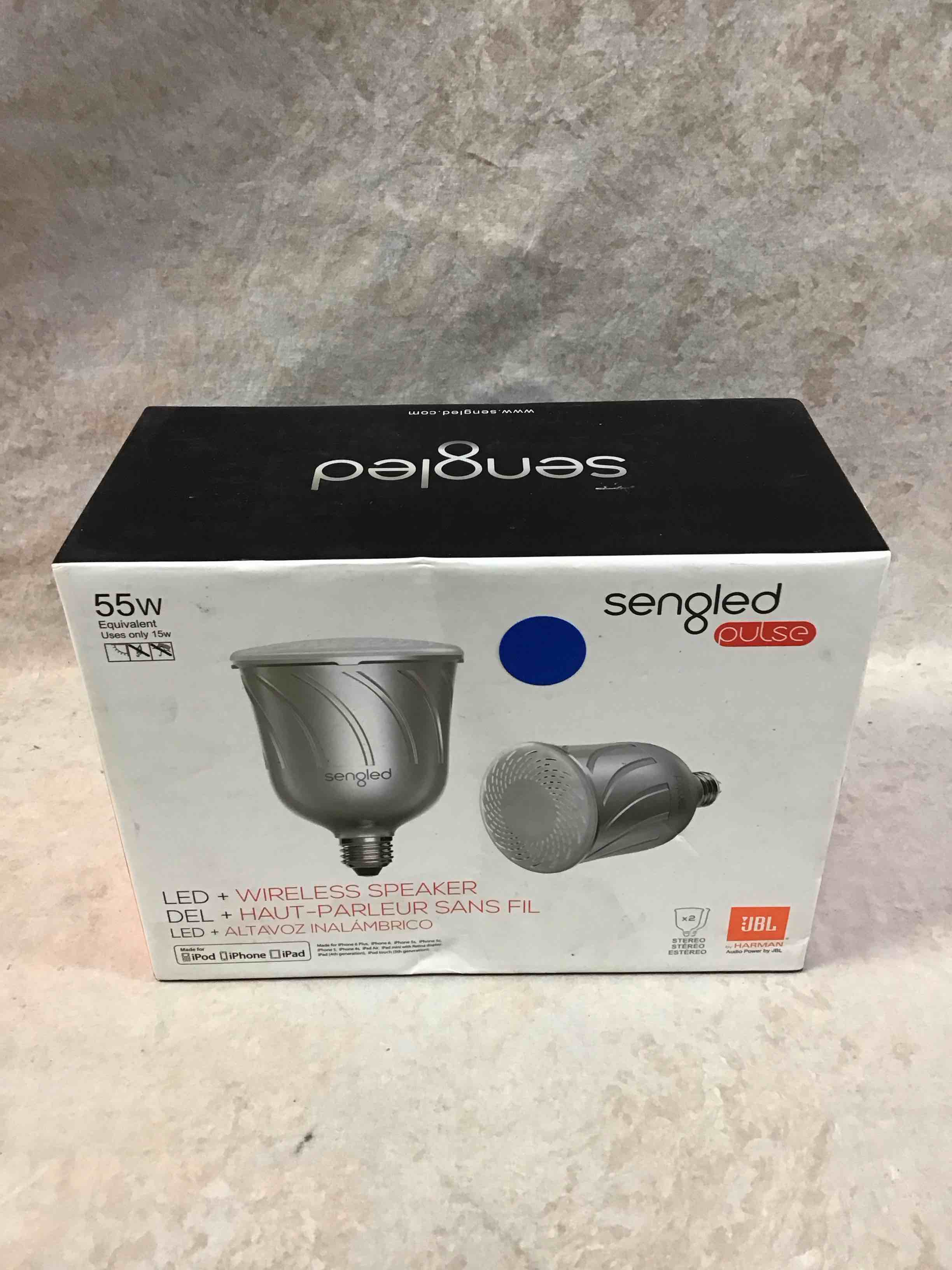 Condition photo showing Good Condition for sengled pulse dimmable white smart br30 light bulb + bluetooth speaker  55w equivalent  no hub required  2 bulbs