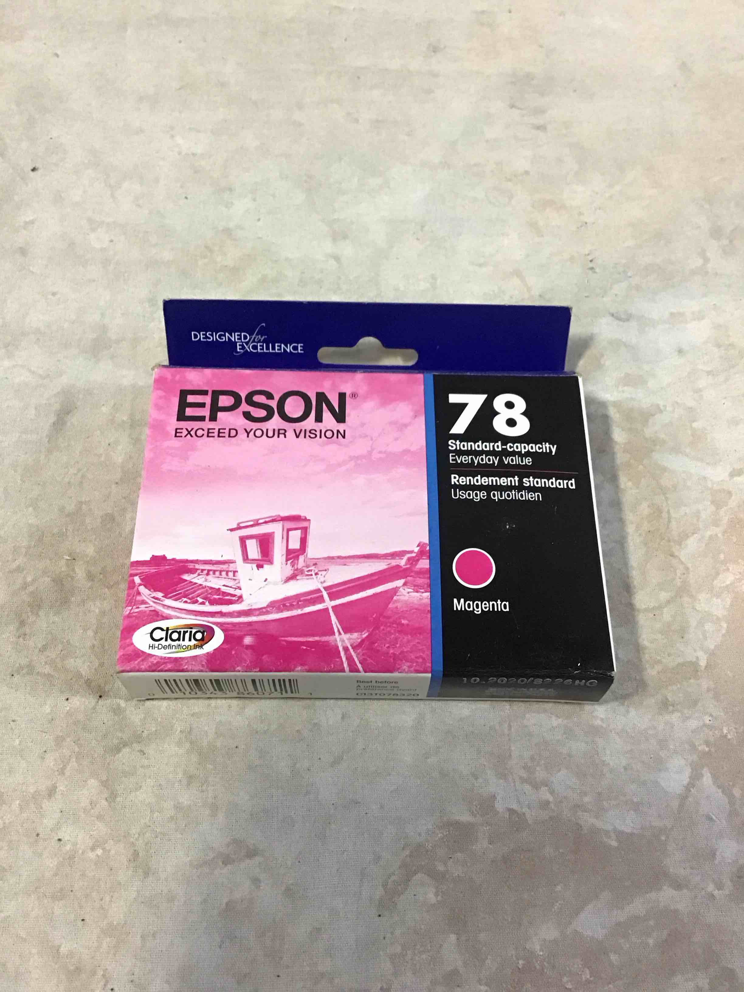 Condition photo showing New/Like New for epson epst078320s claria t078320 magenta ink cartridge 1 each