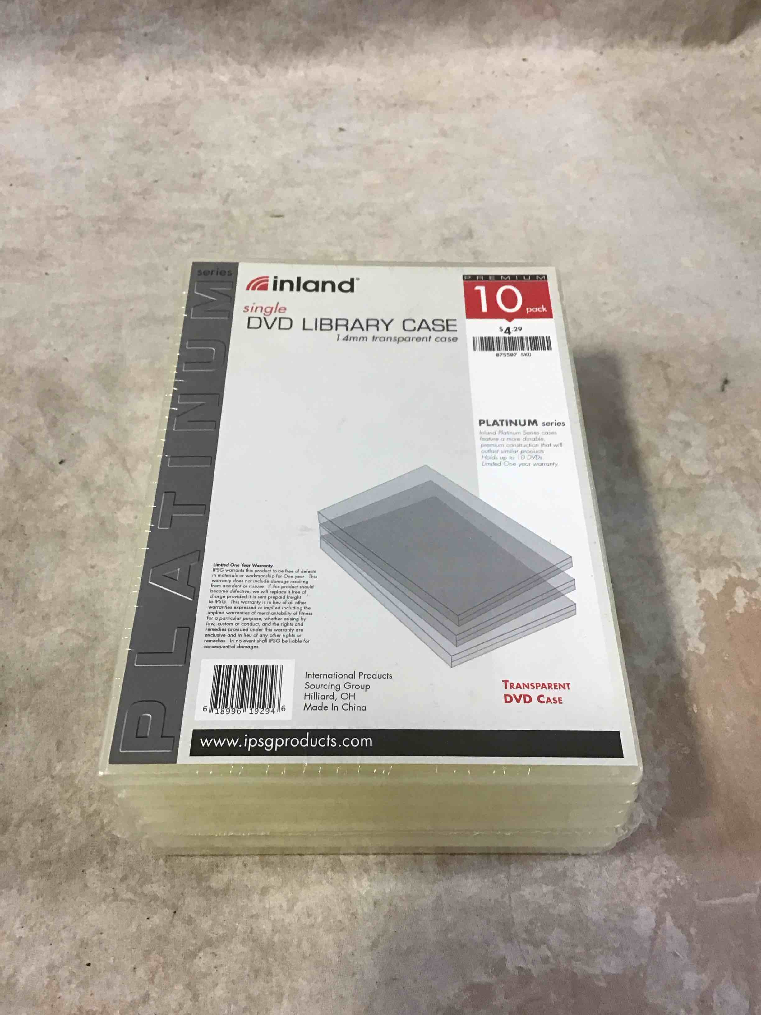 Condition photo showing New/Like New for inland dvd library case 10 pack