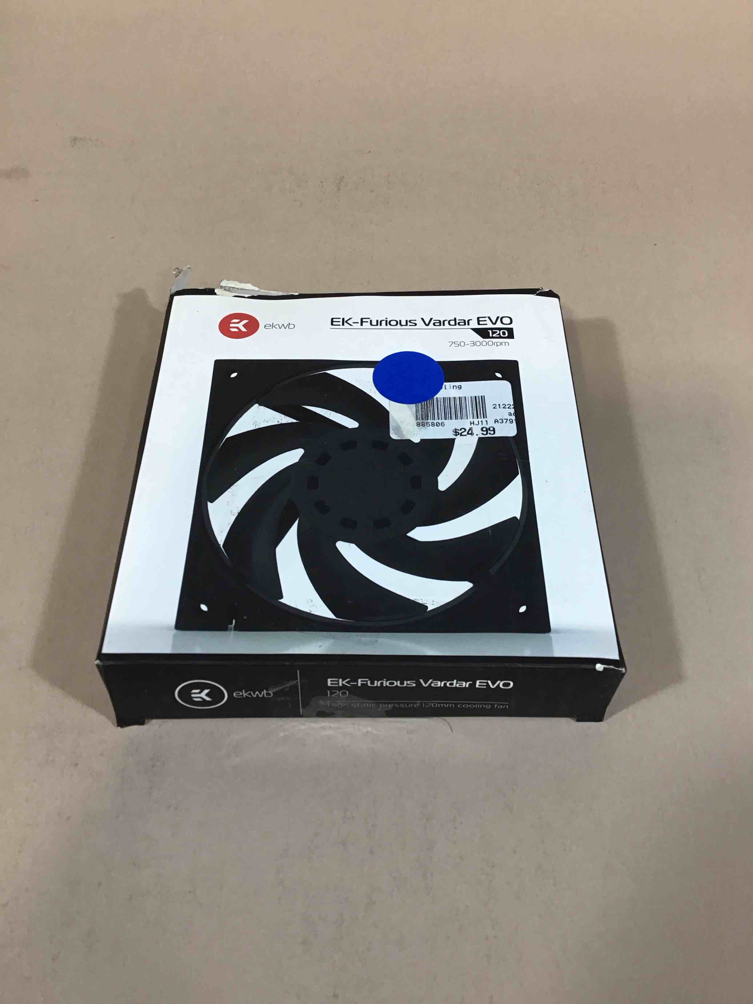 Condition photo showing Good Condition for ekwb ek-furious vardar evo 120 pwm 120mm fan, 3000 rpm