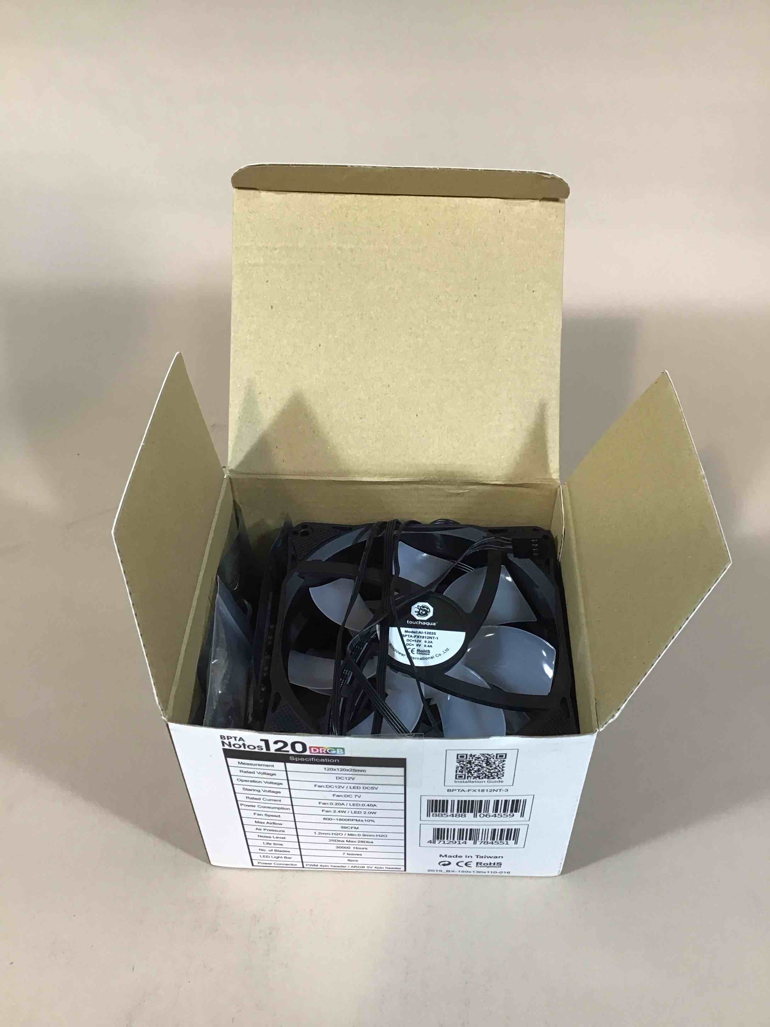 Condition photo showing Good Condition for bitspower notos 120mm case fan  drgb computer fan pwm pc cooling fan led high airflow desktop silent cooler 1800 rpm w/pwm fan hub digital rgb controller (3 pack)