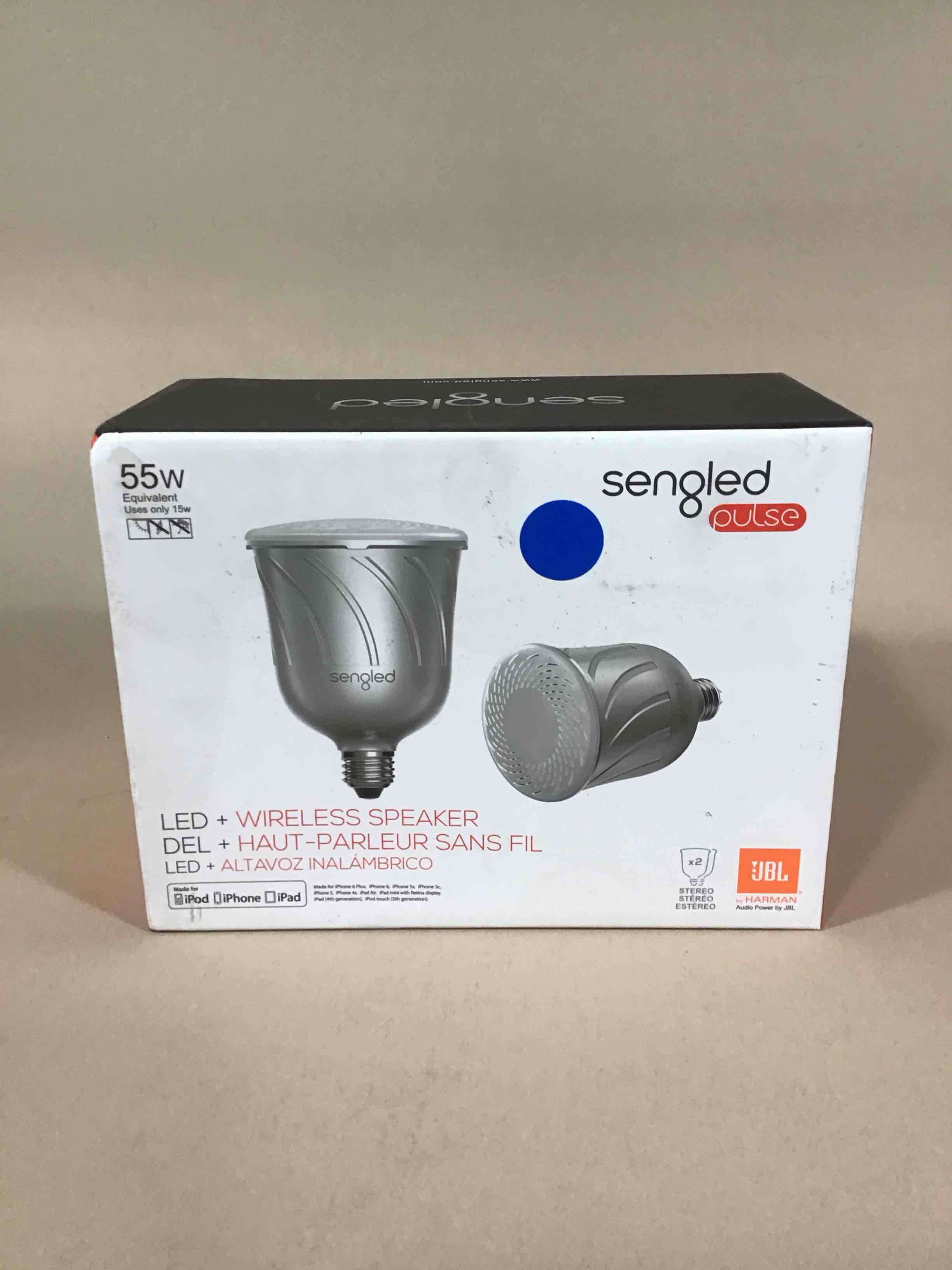 sengled pulse dimmable white smart br30 light bulb + bluetooth speaker  55w equivalent  no hub required  2 bulbs