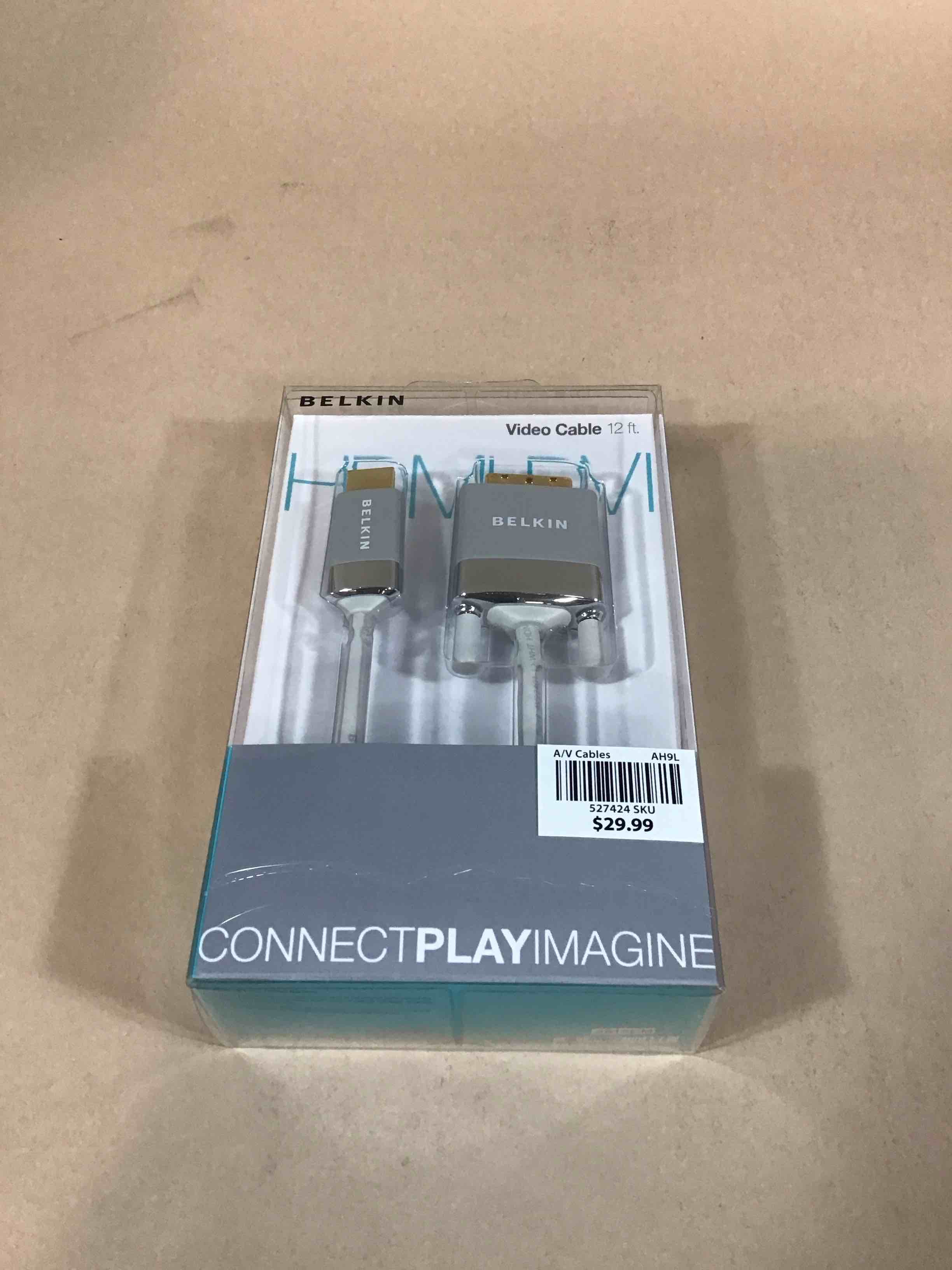 Condition photo showing New/Like New for belkin av22401-12-wht hdmi to dvi-d cable adapter
