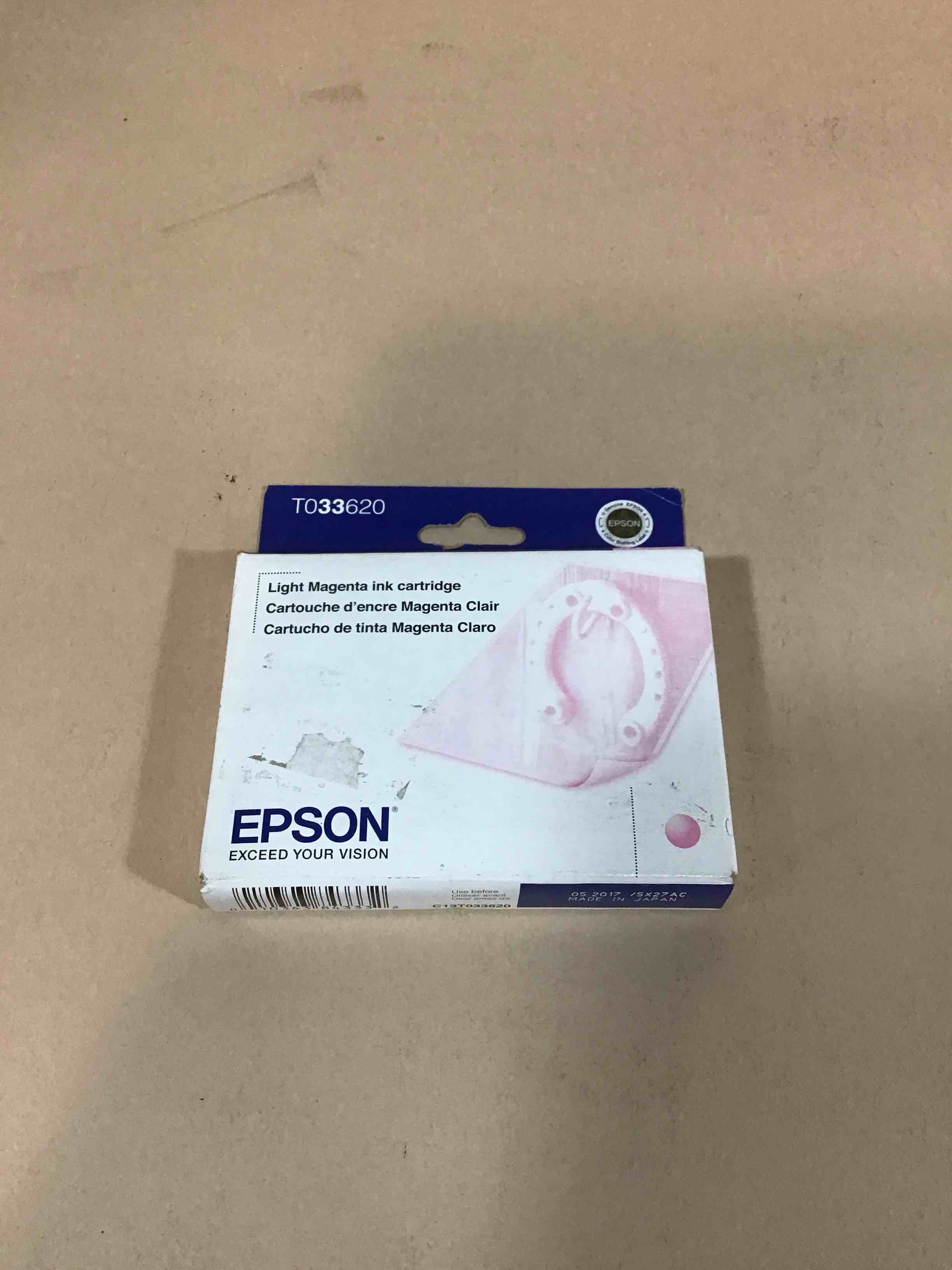 Condition photo showing New/Like New for epson t033620 durabrite ink, 440 page-yield, light magenta