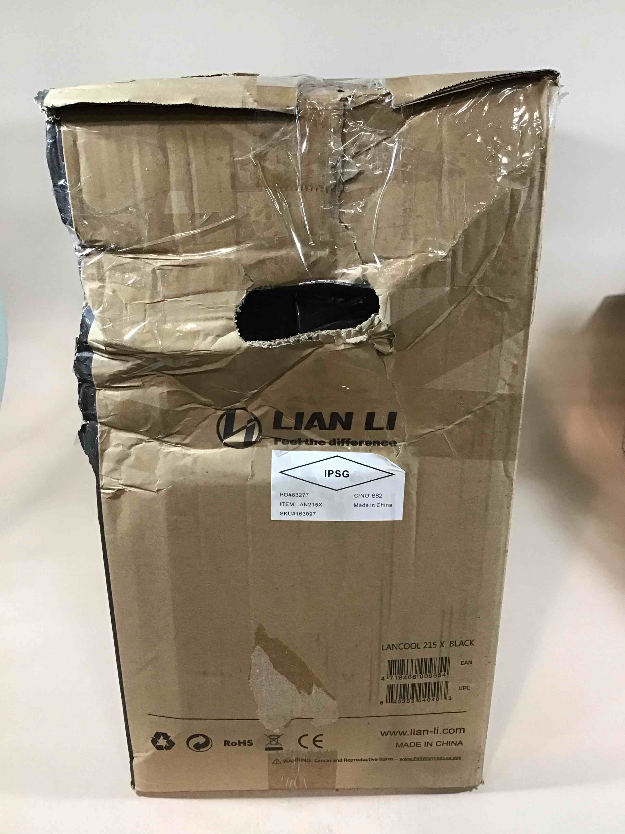 Condition photo showing New/Like New for lian-li lancool 215 x black 215 tempered glass eatx full tower computer case  black