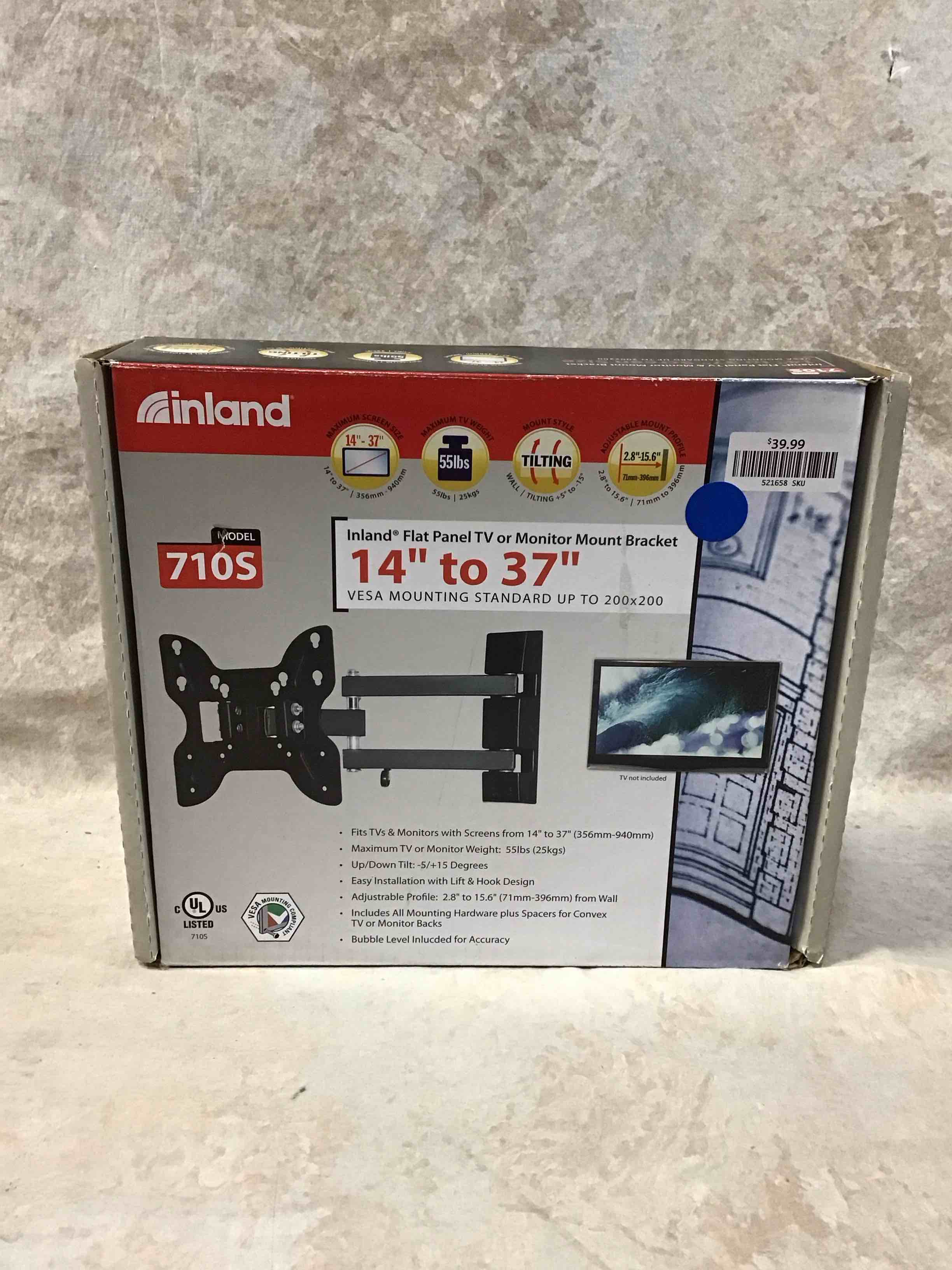 Condition photo showing Good Condition for inland 14"-42" swivel tv/monitor wall mount 710s