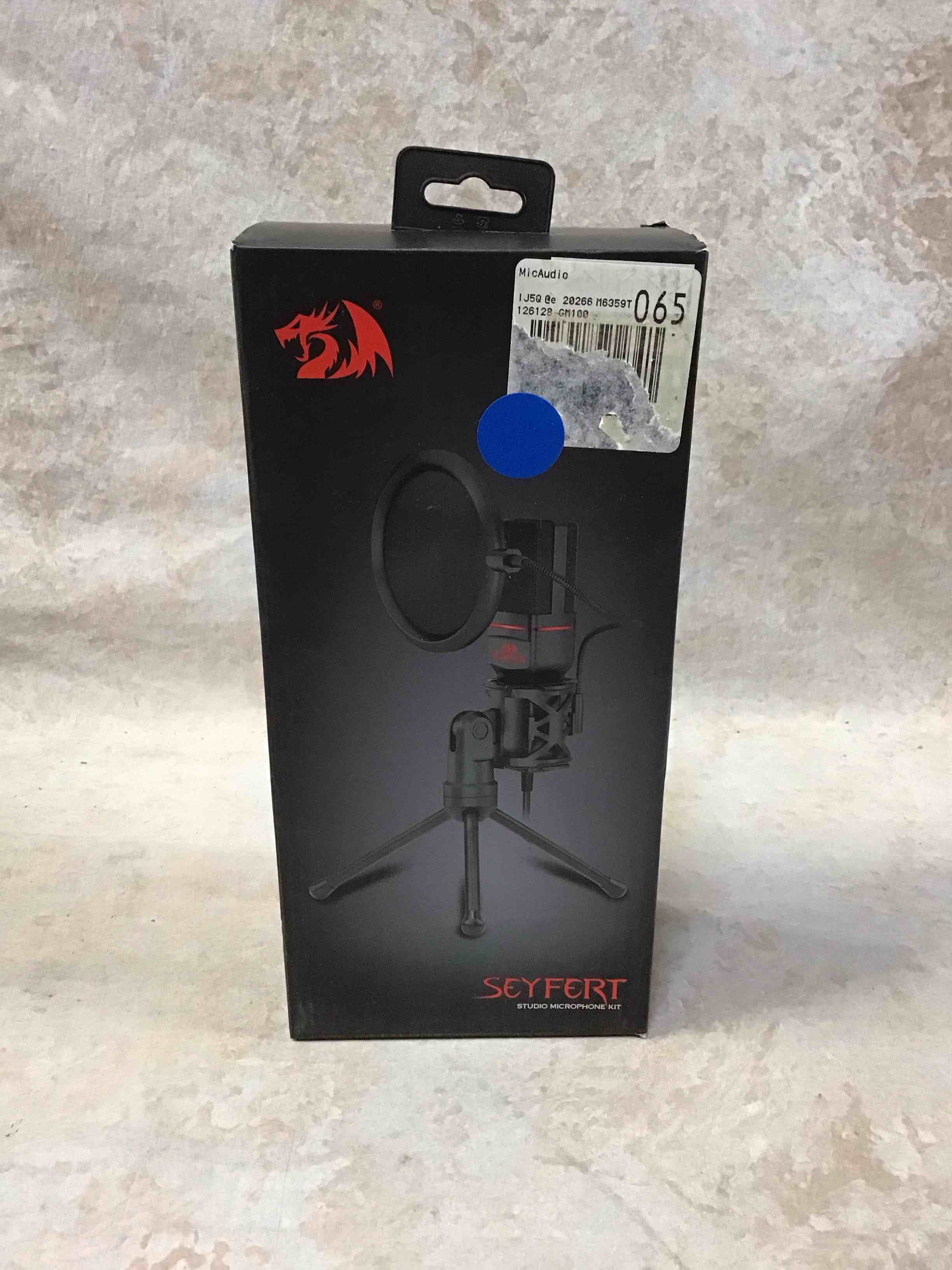 redragon gm100 omni condenser pro microphone mic stand tripod audio 3.5mm jack