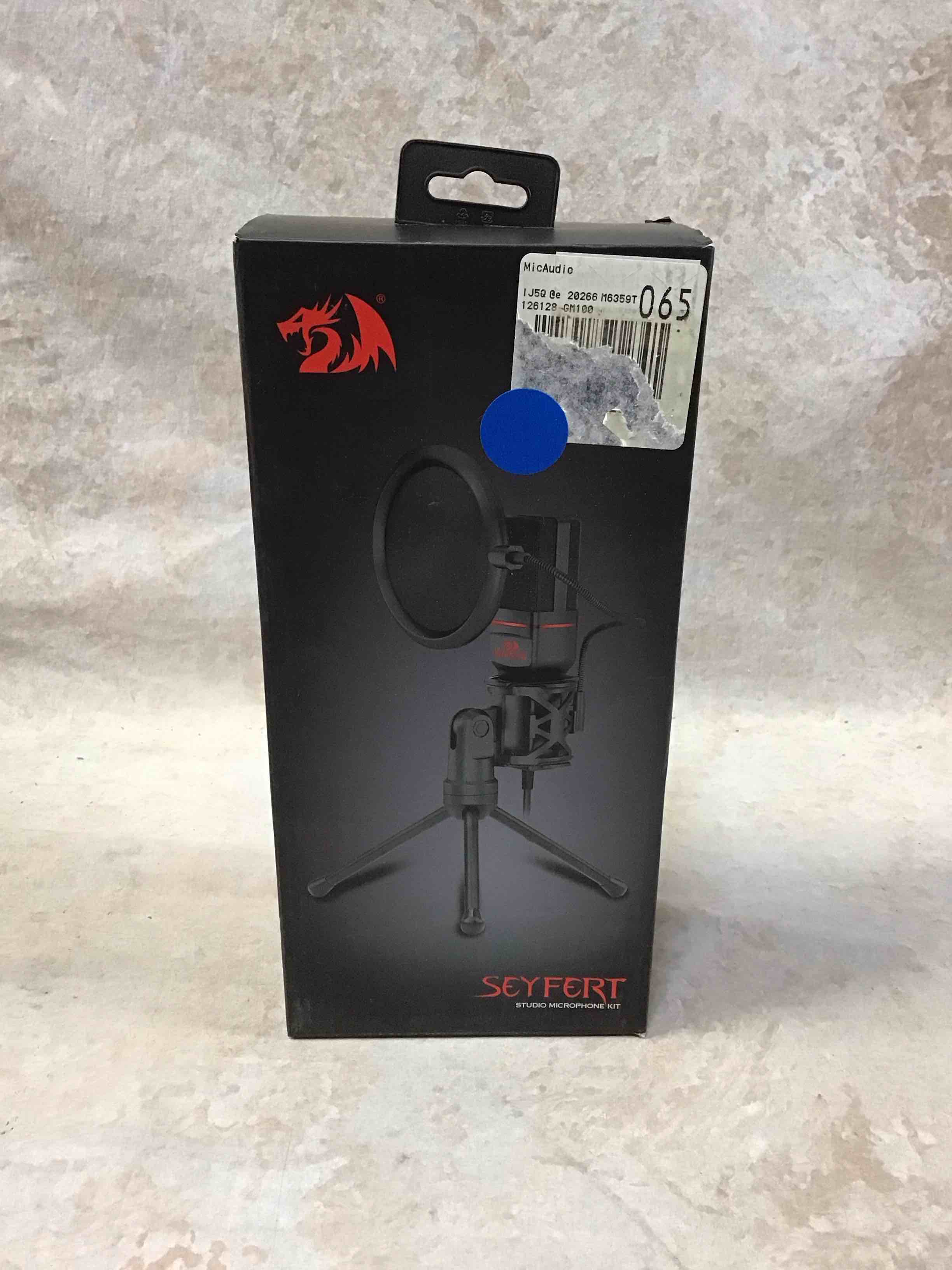 Condition photo showing Good Condition for redragon gm100 omni condenser pro microphone mic stand tripod audio 3.5mm jack