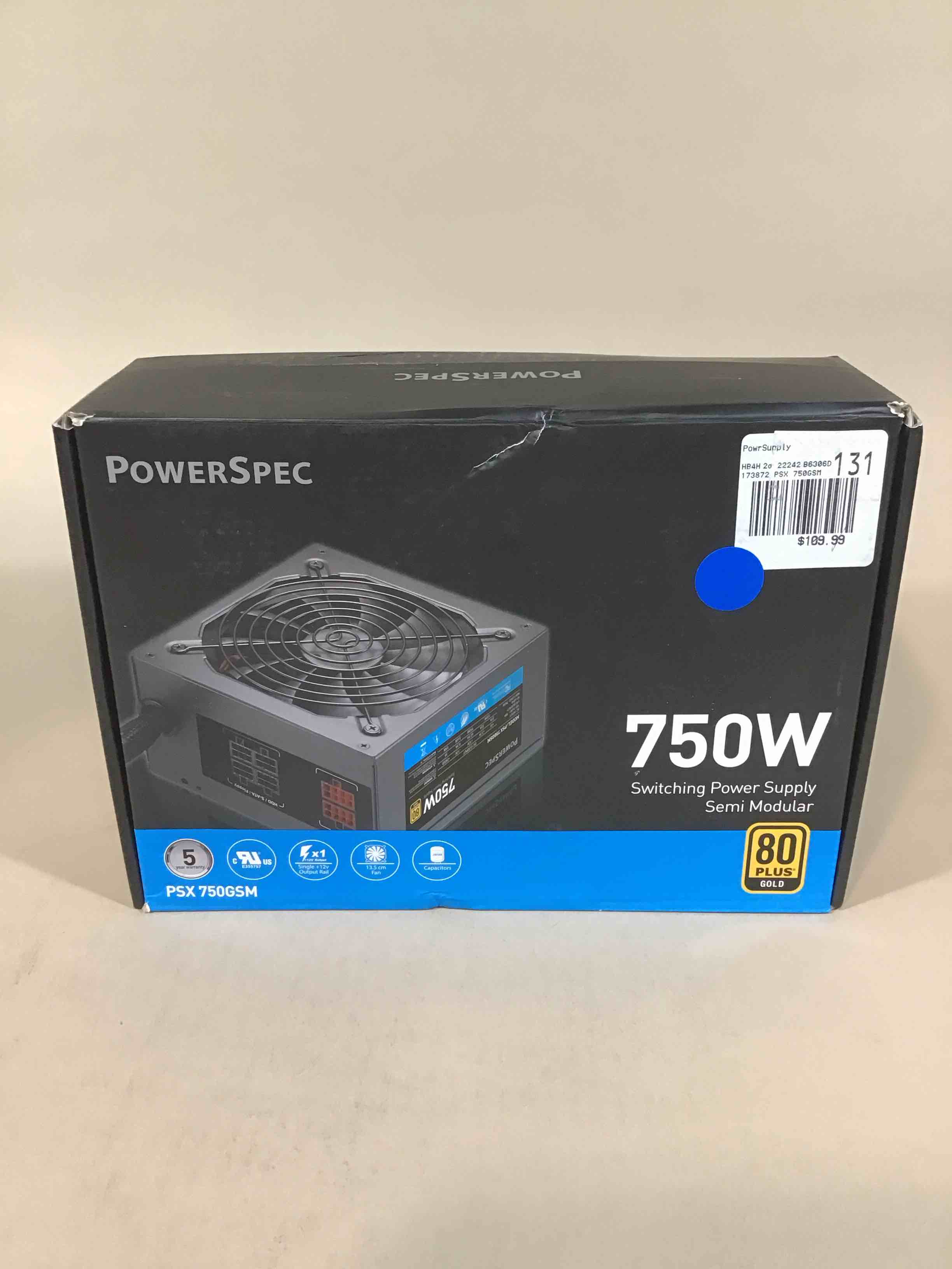 Condition photo showing Good Condition for powerspec 750w switching power supply