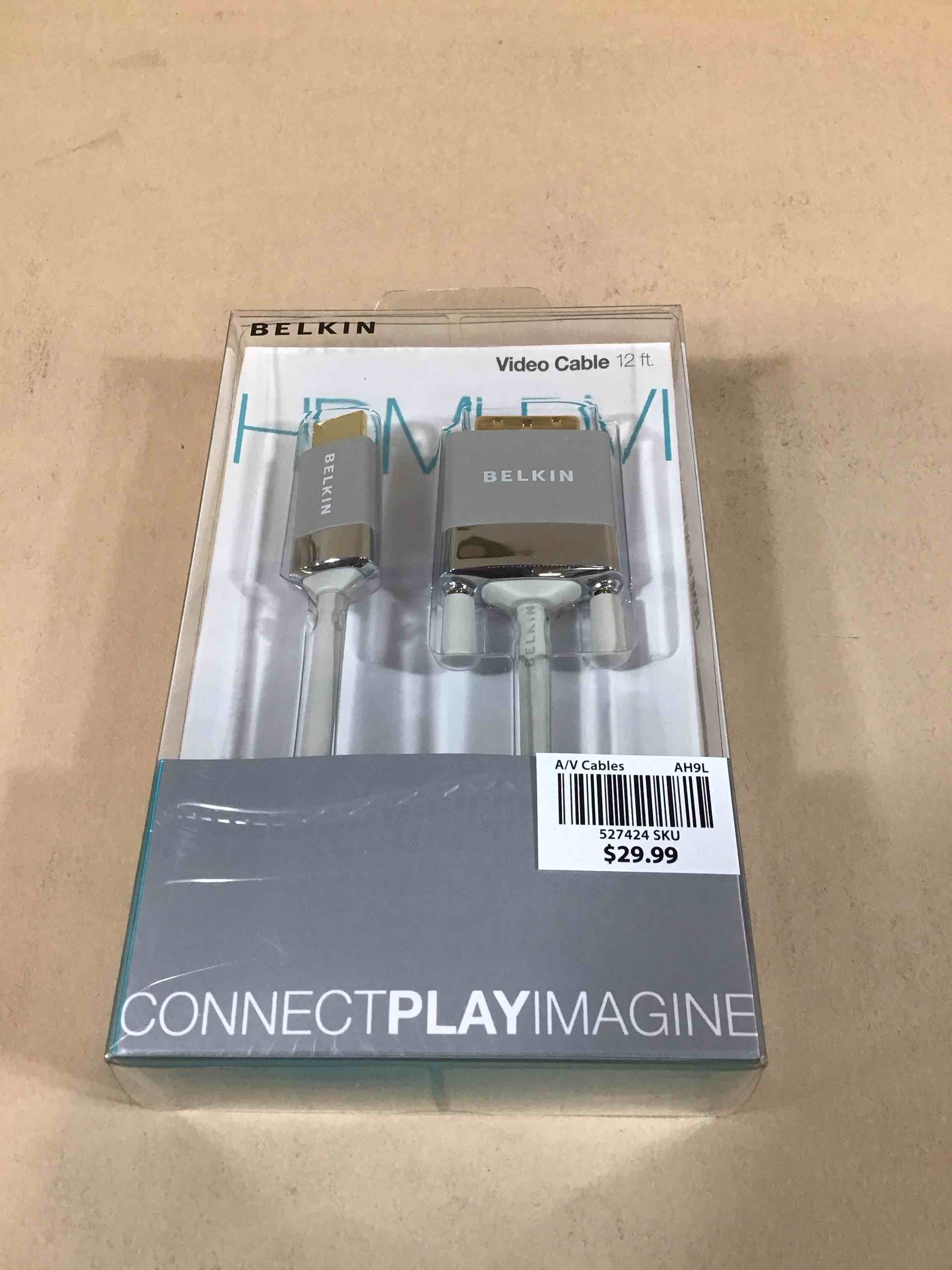 Condition photo showing New/Like New for belkin av22401-12-wht hdmi to dvi-d cable adapter