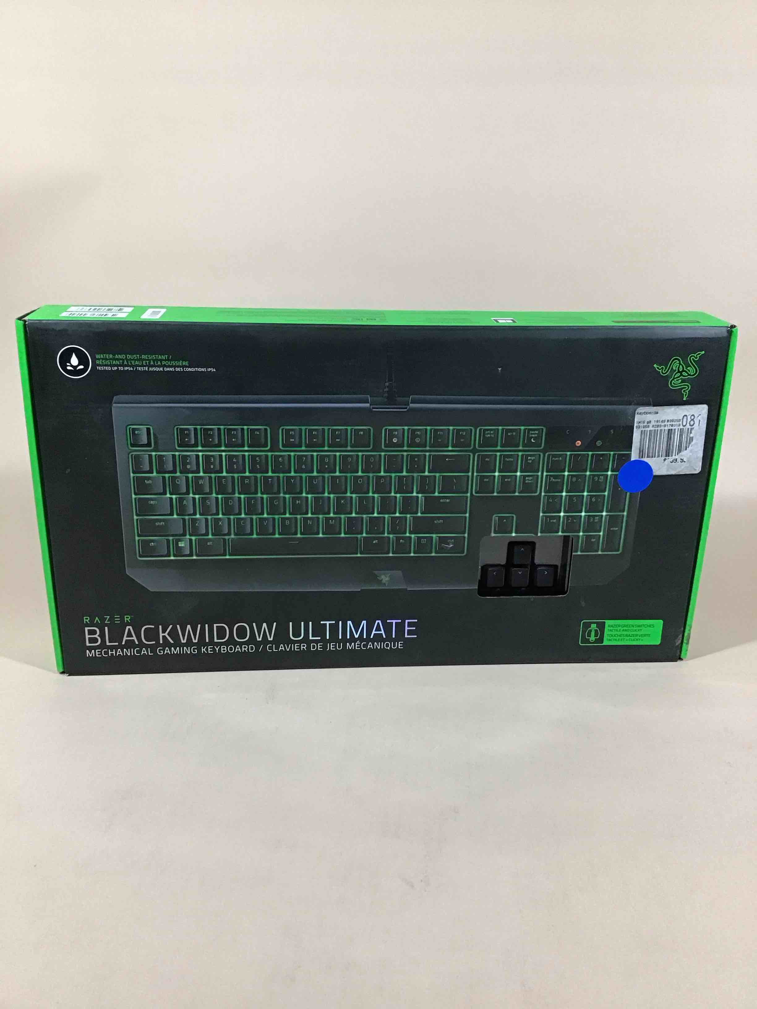 razer blackwidow ultimate - water and dust resistant backlit mechanical gaming keyboard with razer green switches (tactile & clicky)