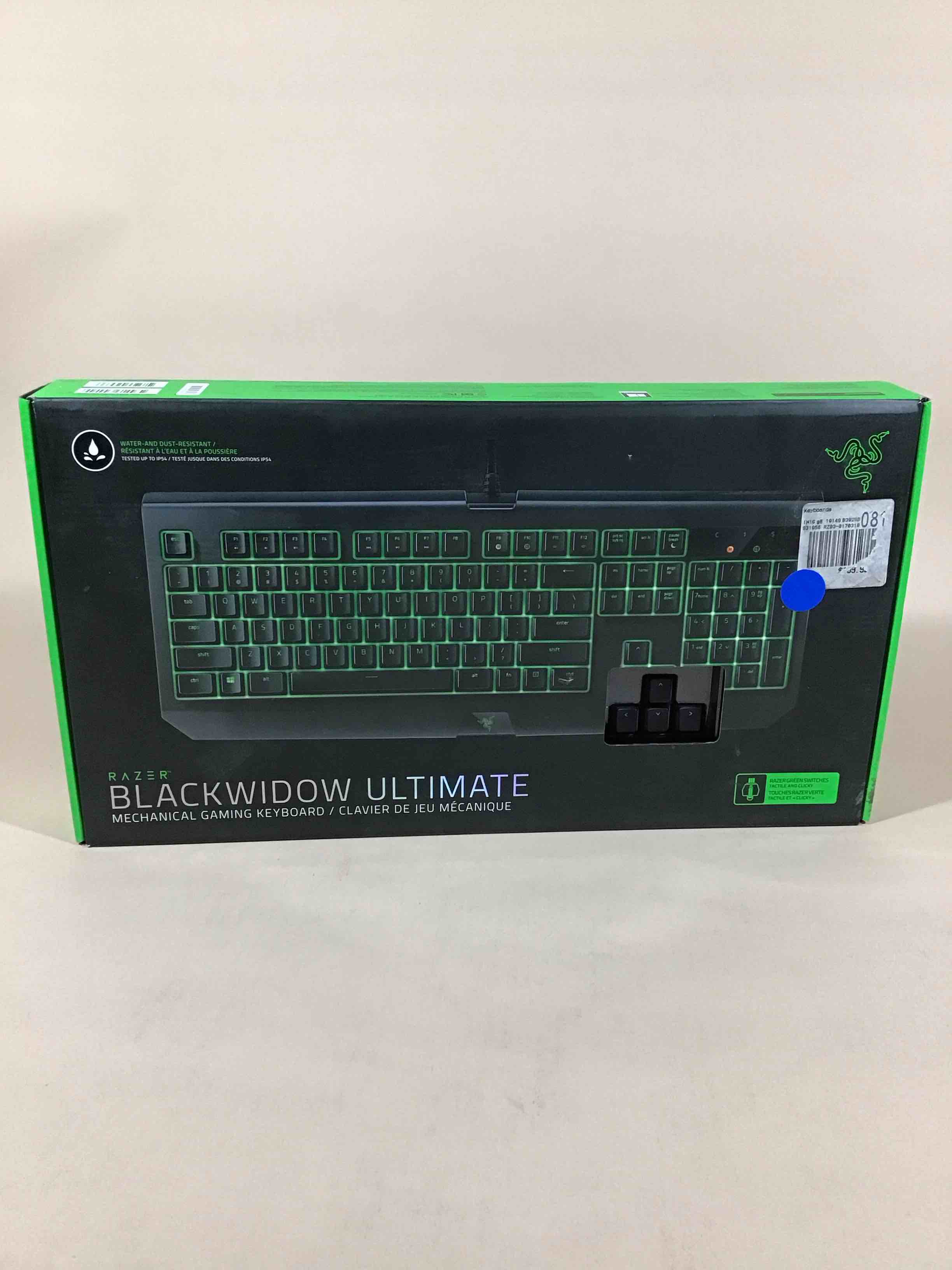 Condition photo showing Good Condition for razer blackwidow ultimate - water and dust resistant backlit mechanical gaming keyboard with razer green switches (tactile & clicky)