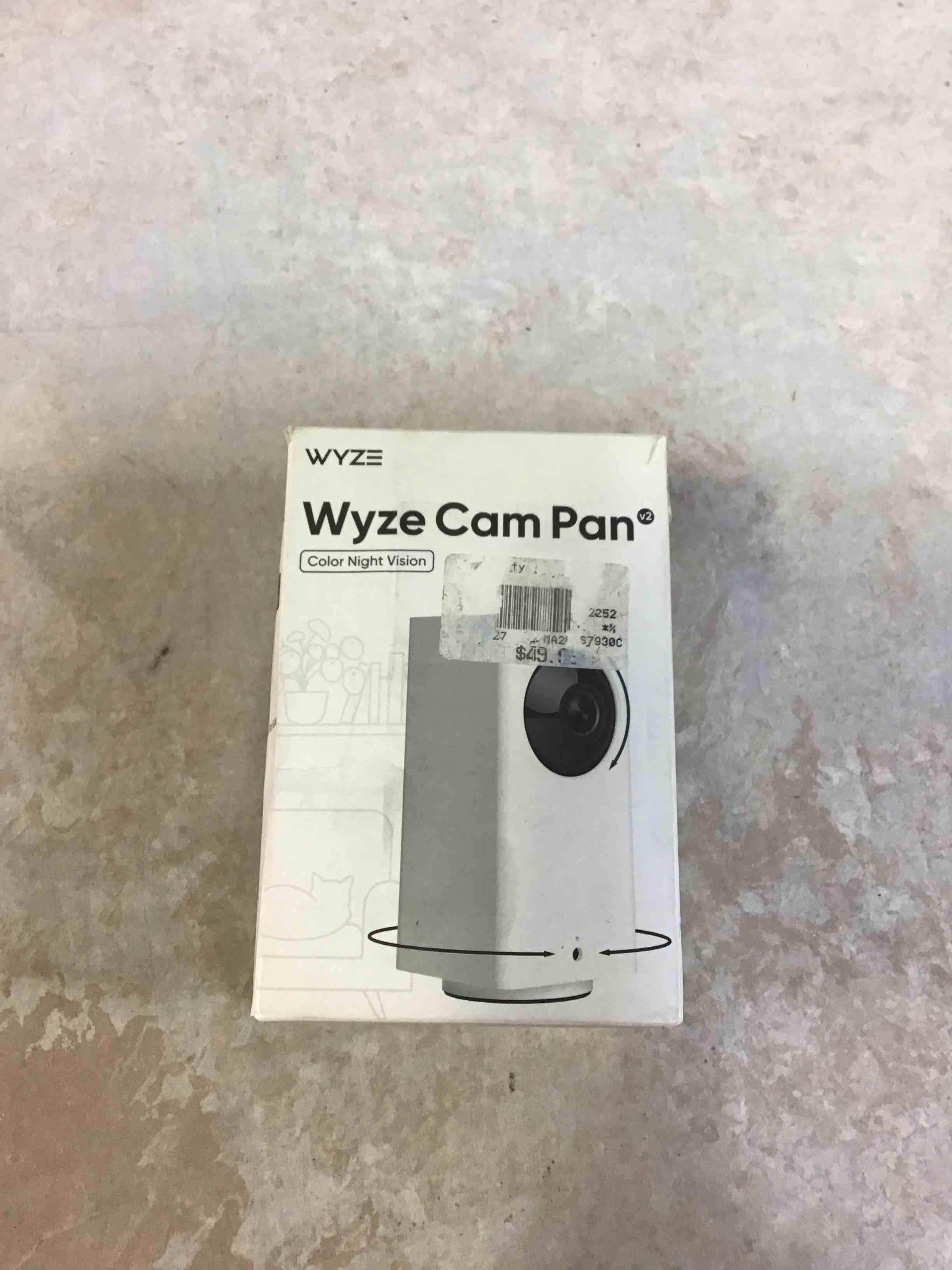 Wyze - Pan v2 Indoor Wired 1080p HD Securtiy Camera - White