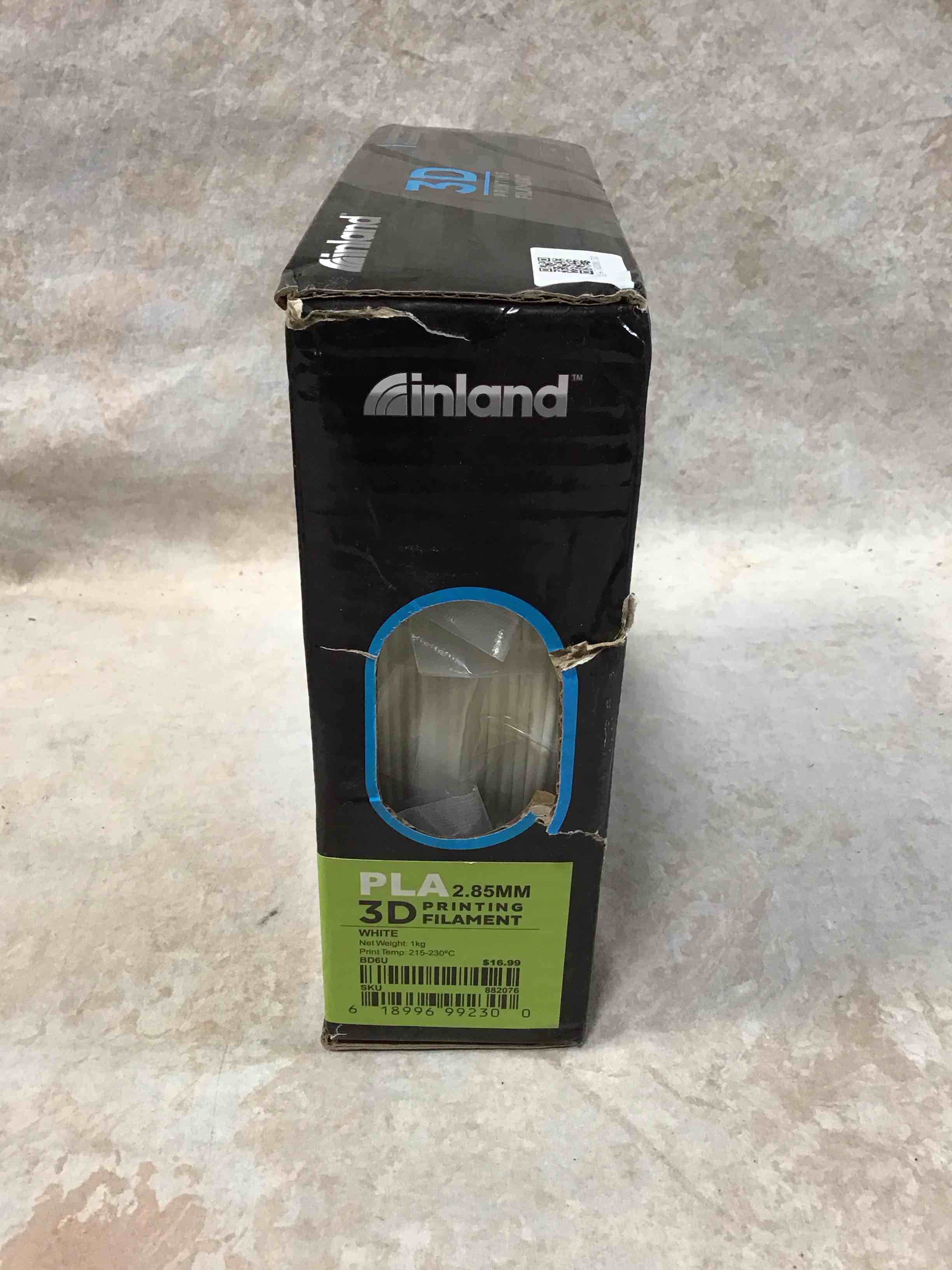 inland PLA 3D 2.85mm Printing Filament White