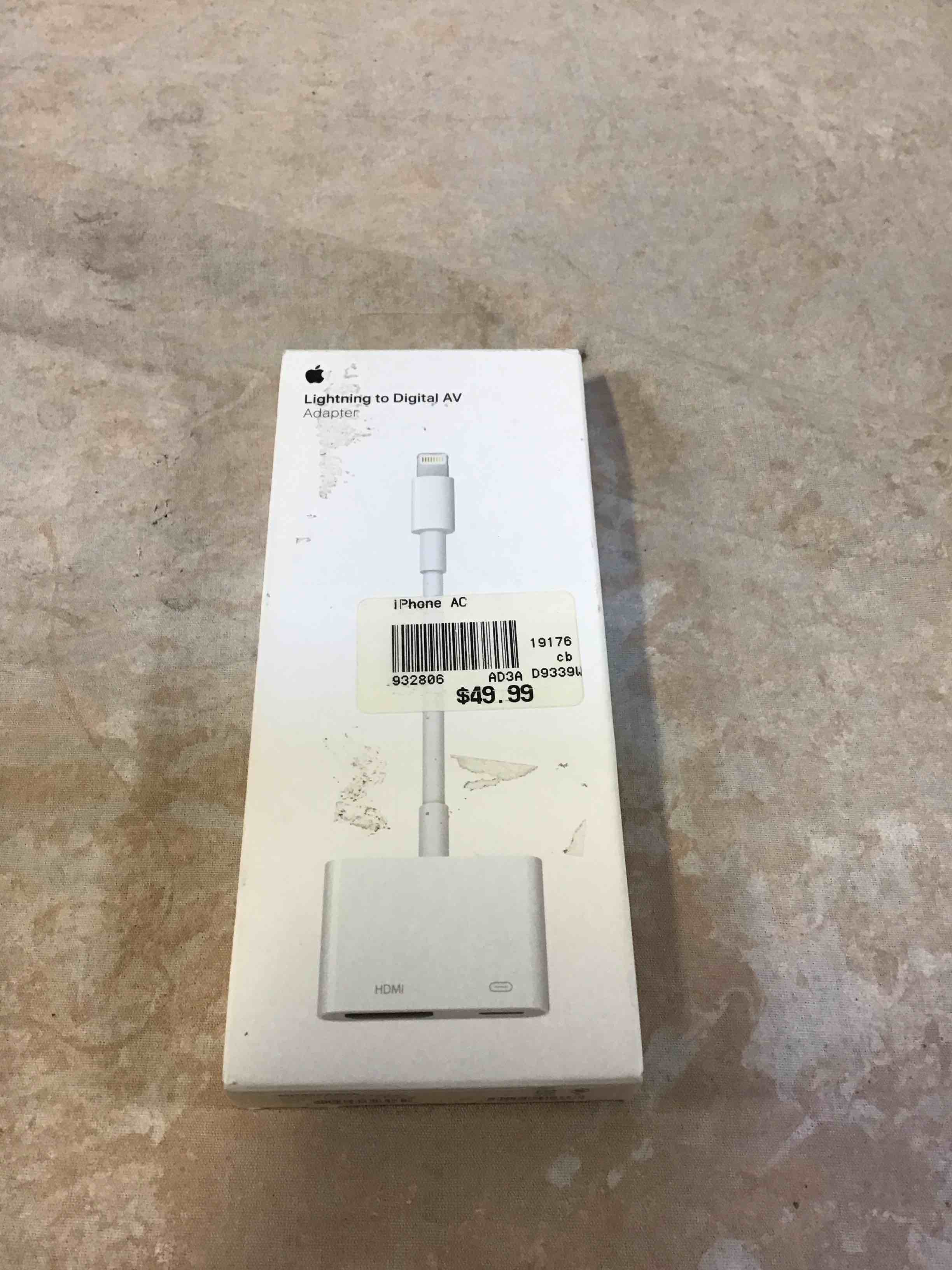 apple - lightning digital a/v adapter - white