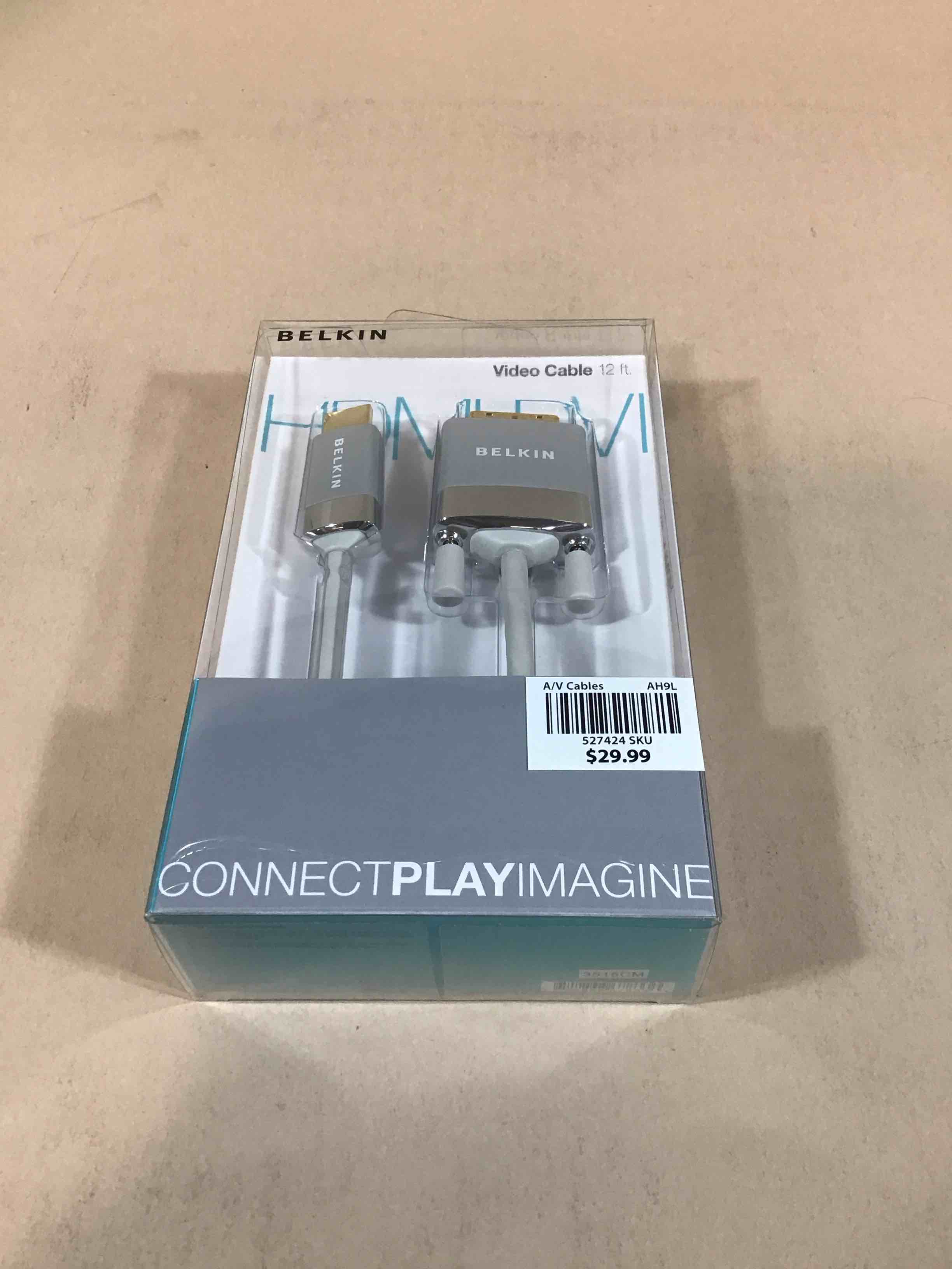 Condition photo showing New/Like New for belkin av22401-12-wht hdmi to dvi-d cable adapter
