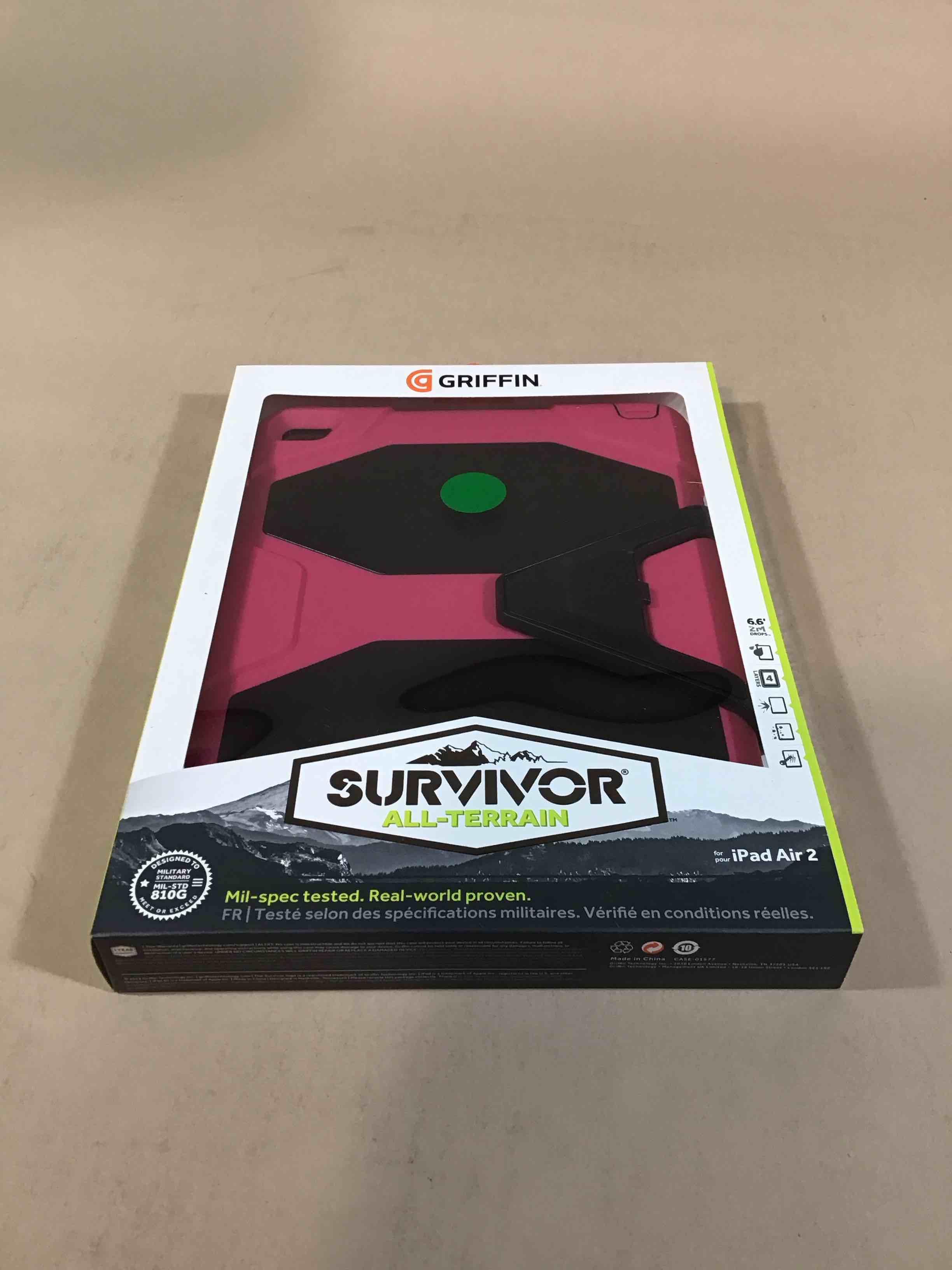 griffin griffin ipad air 2 rugged case survivor all-terrain + stand, mil-spec tested, real-world proven protection