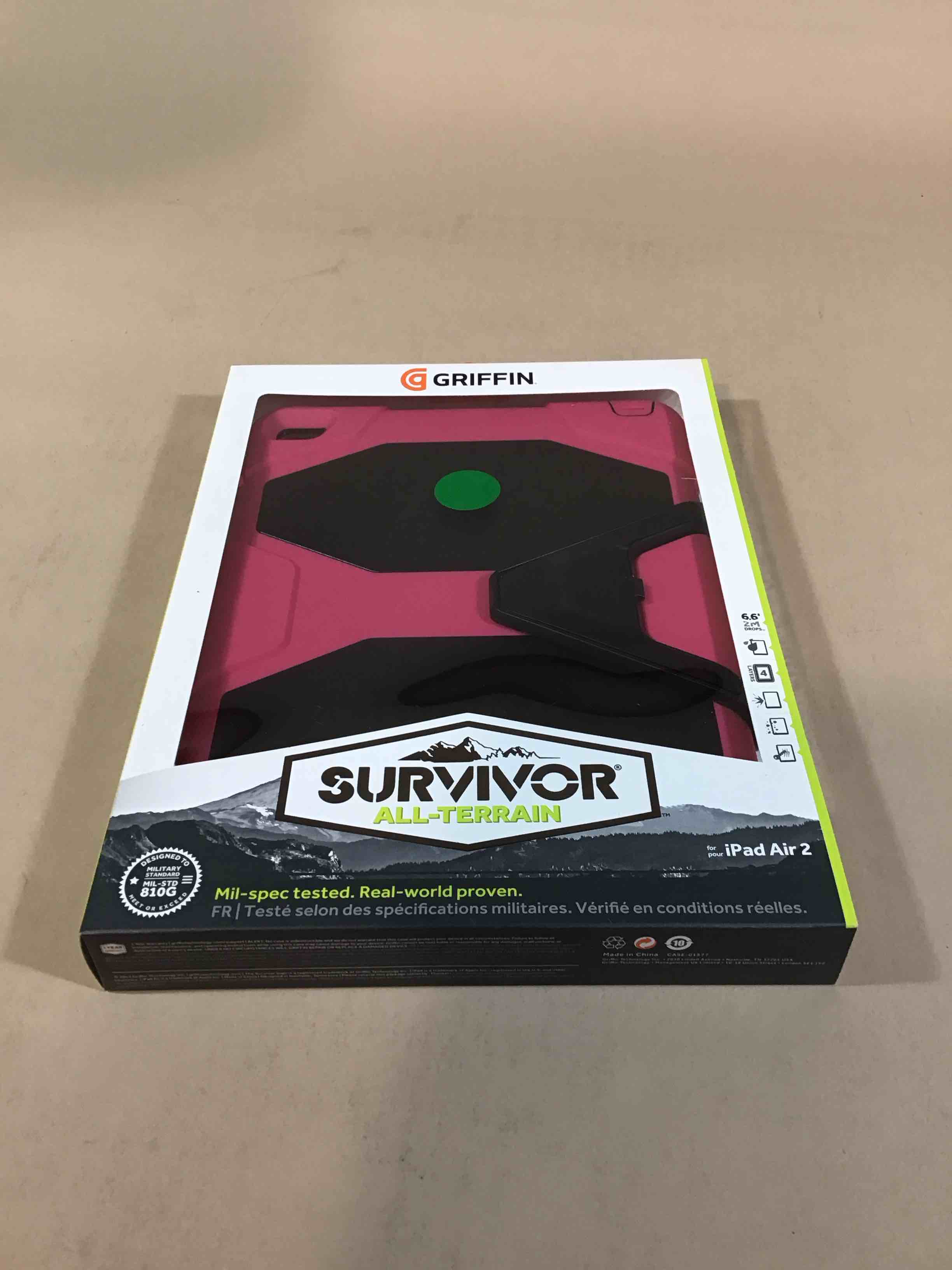 Condition photo showing New/Like New for griffin griffin ipad air 2 rugged case survivor all-terrain + stand, mil-spec tested, real-world proven protection