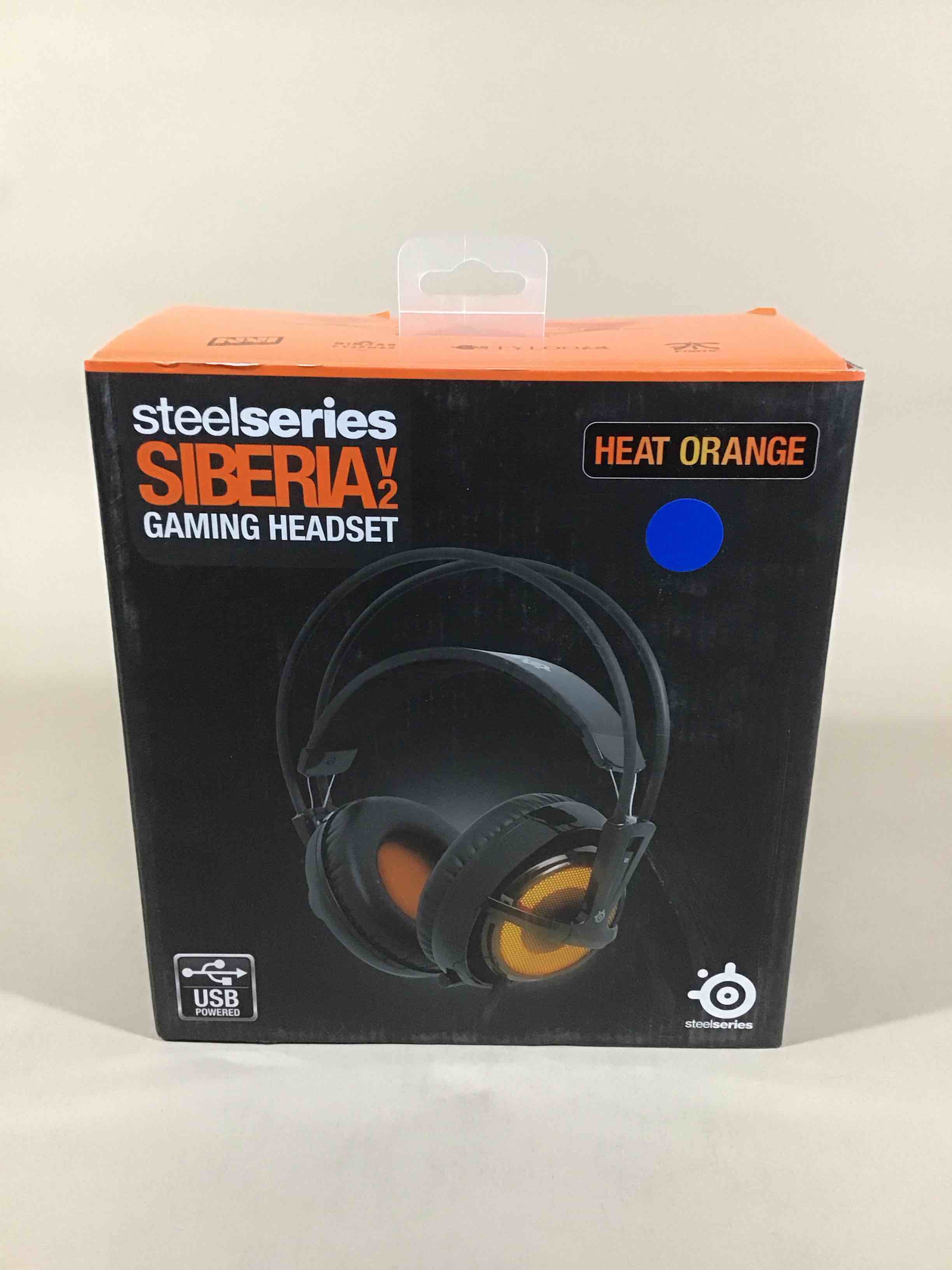 Condition photo showing Good Condition for steelseries siberia v2 heat orange edition - headset - full size - black, orange