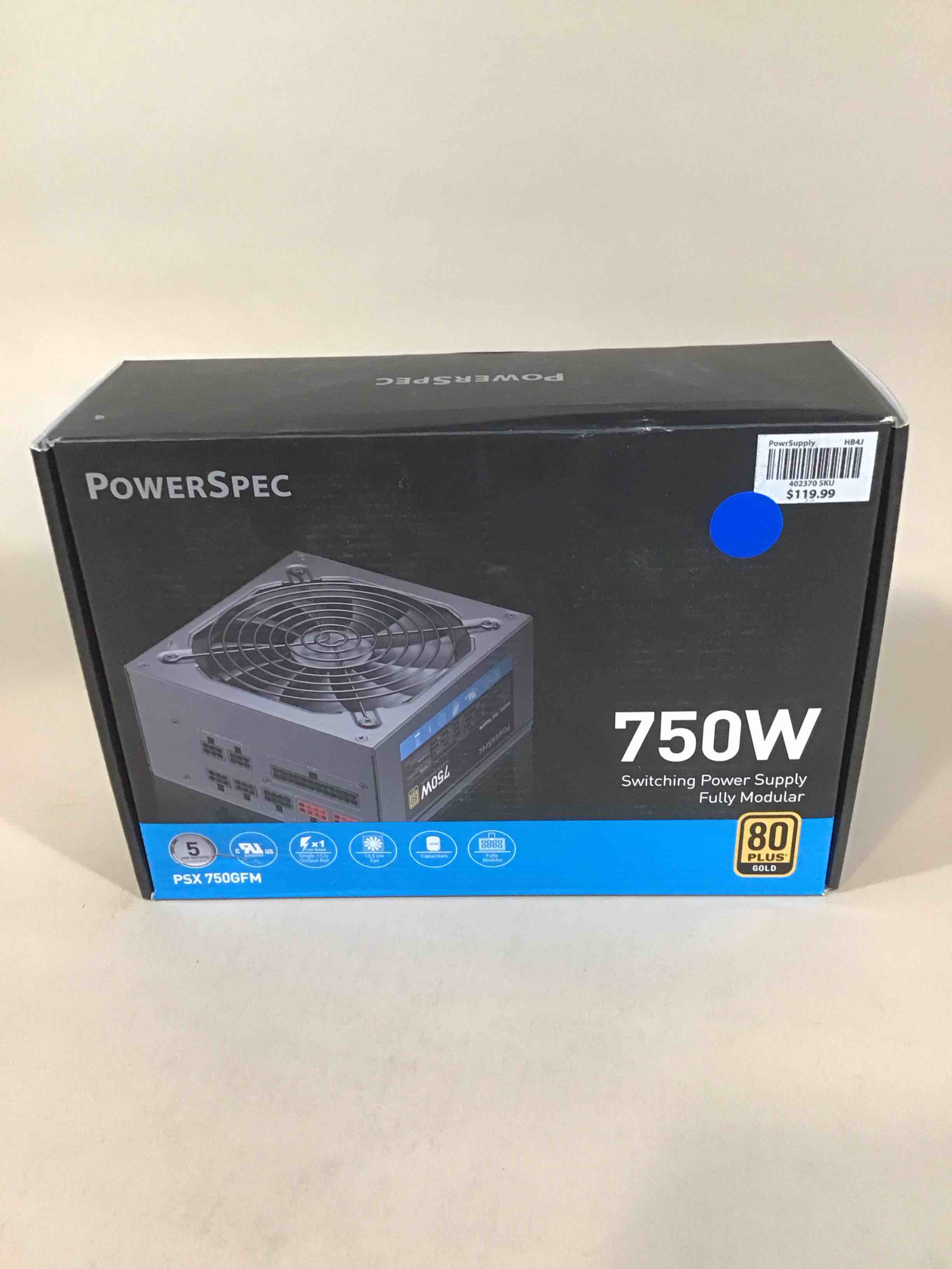 powerspec 750 watt 80 plus gold fully modular atx power supply active pfc psu sli crossfire ready computer switching power supply  ps 750gfm