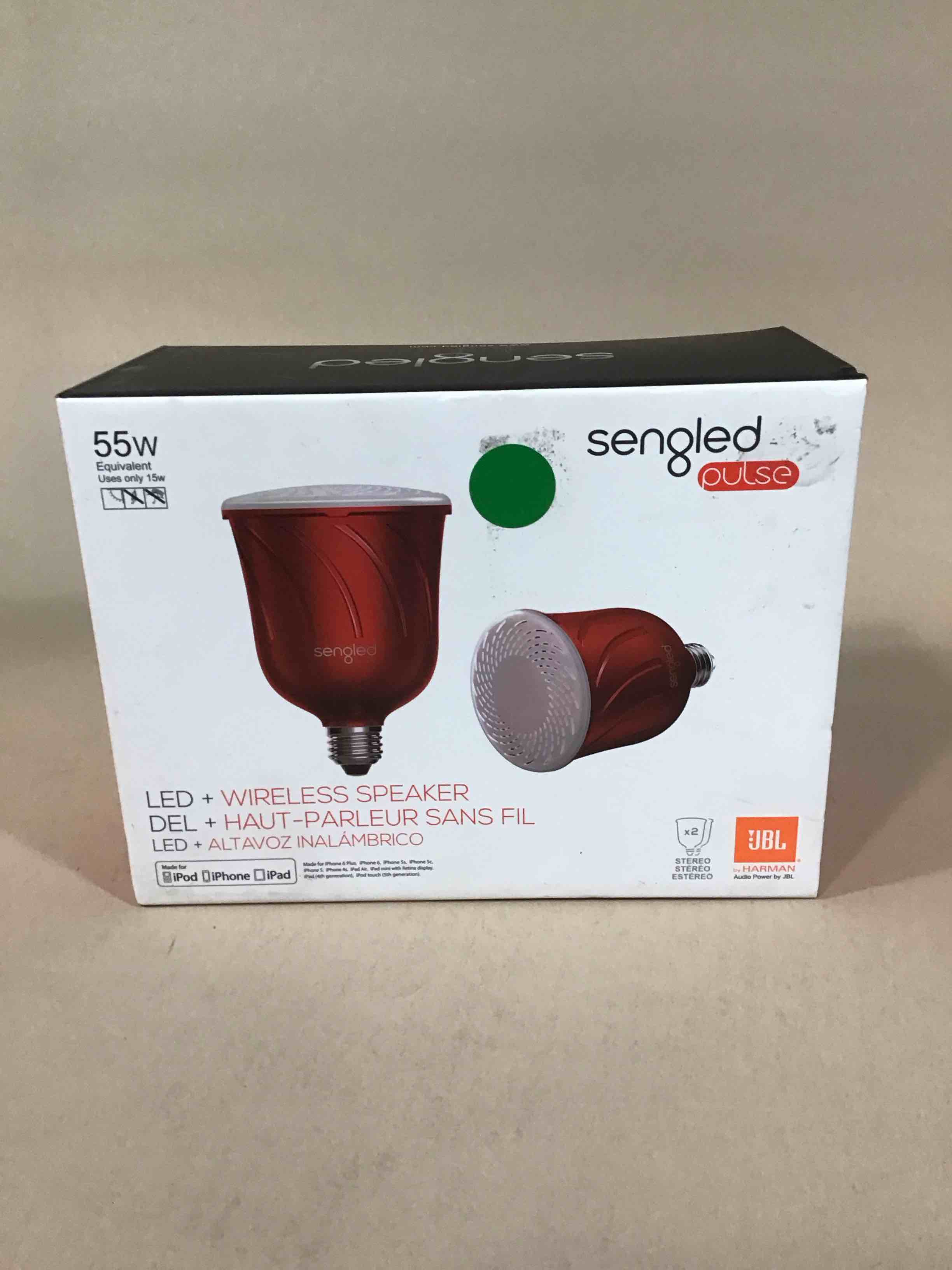 sengled pulse dimmable white smart br30 light bulb + bluetooth speaker  55w equivalent  no hub required  2 bulbs