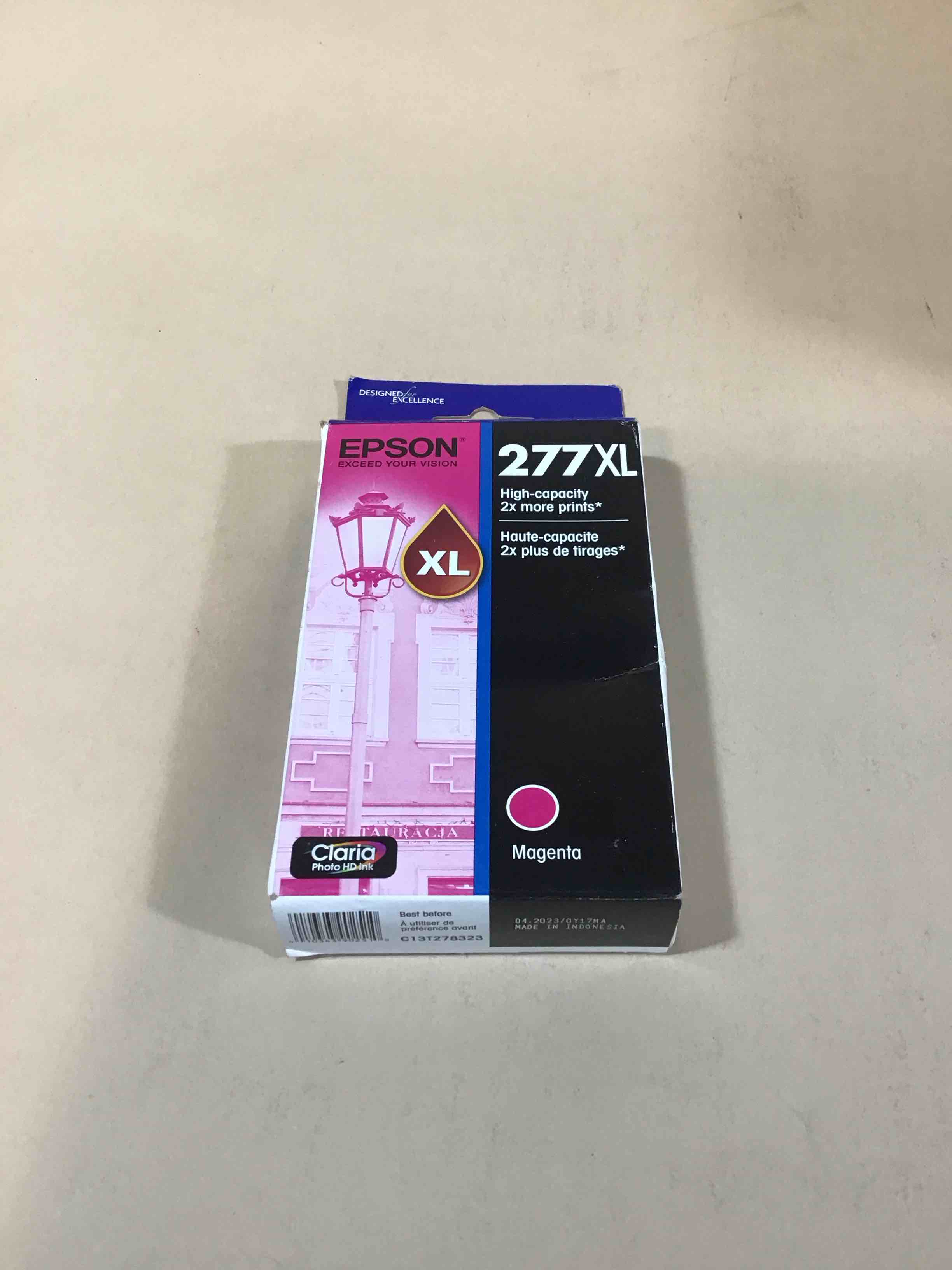 Condition photo showing New/Like New for epson 277xl, magenta ink cartridge, high