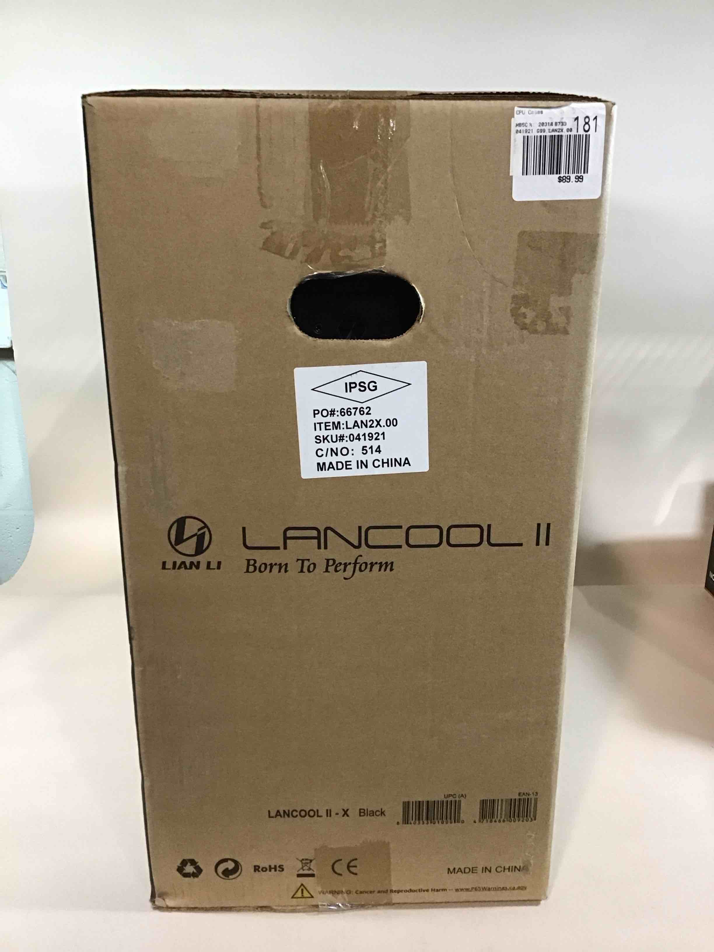 lancool ii - x - tower - extended atx - no power supply - black - usb/audio