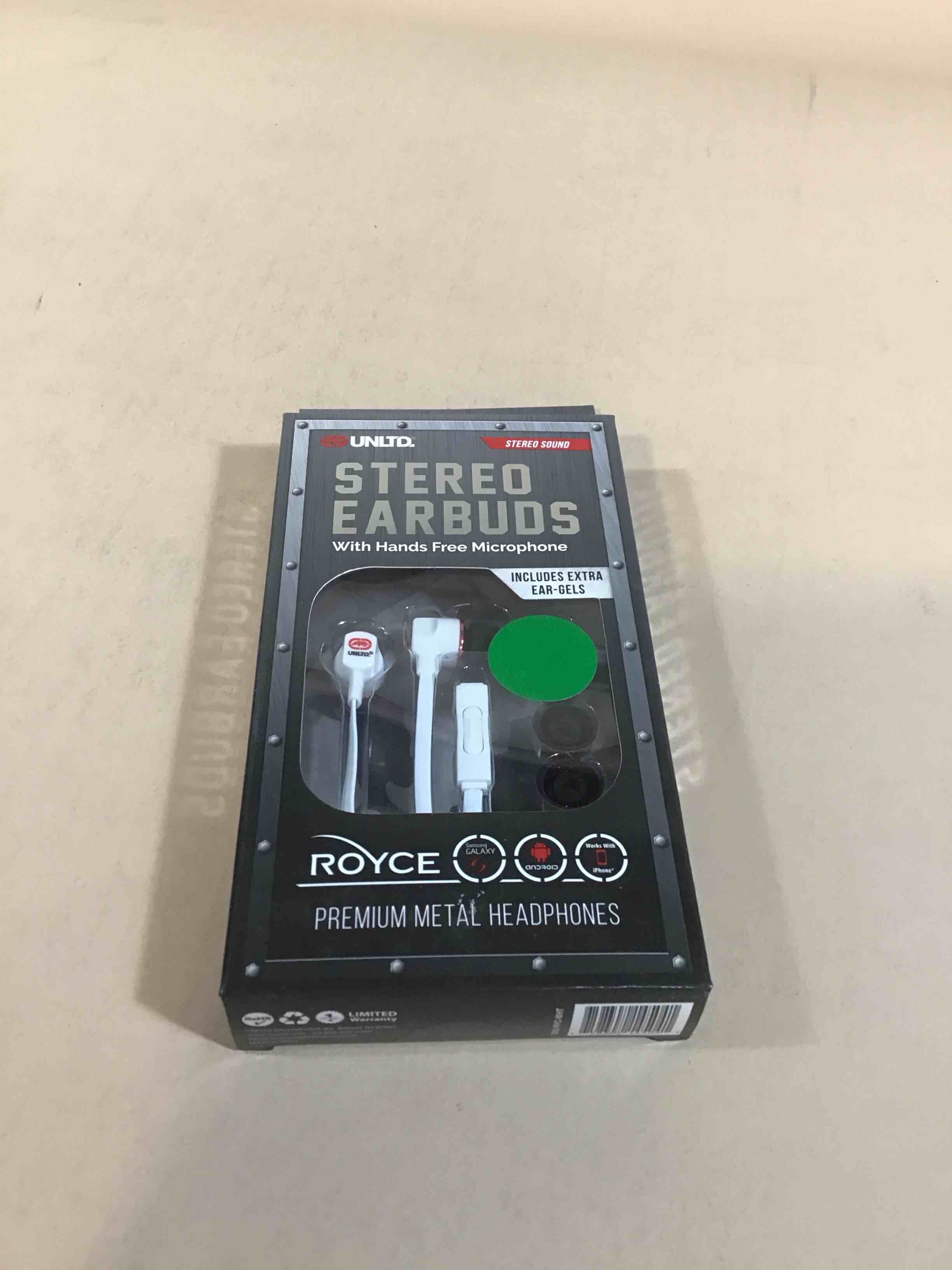 Ecko Unltd. EKU-RYC-WHT Royce Earbuds with Microphone (White)