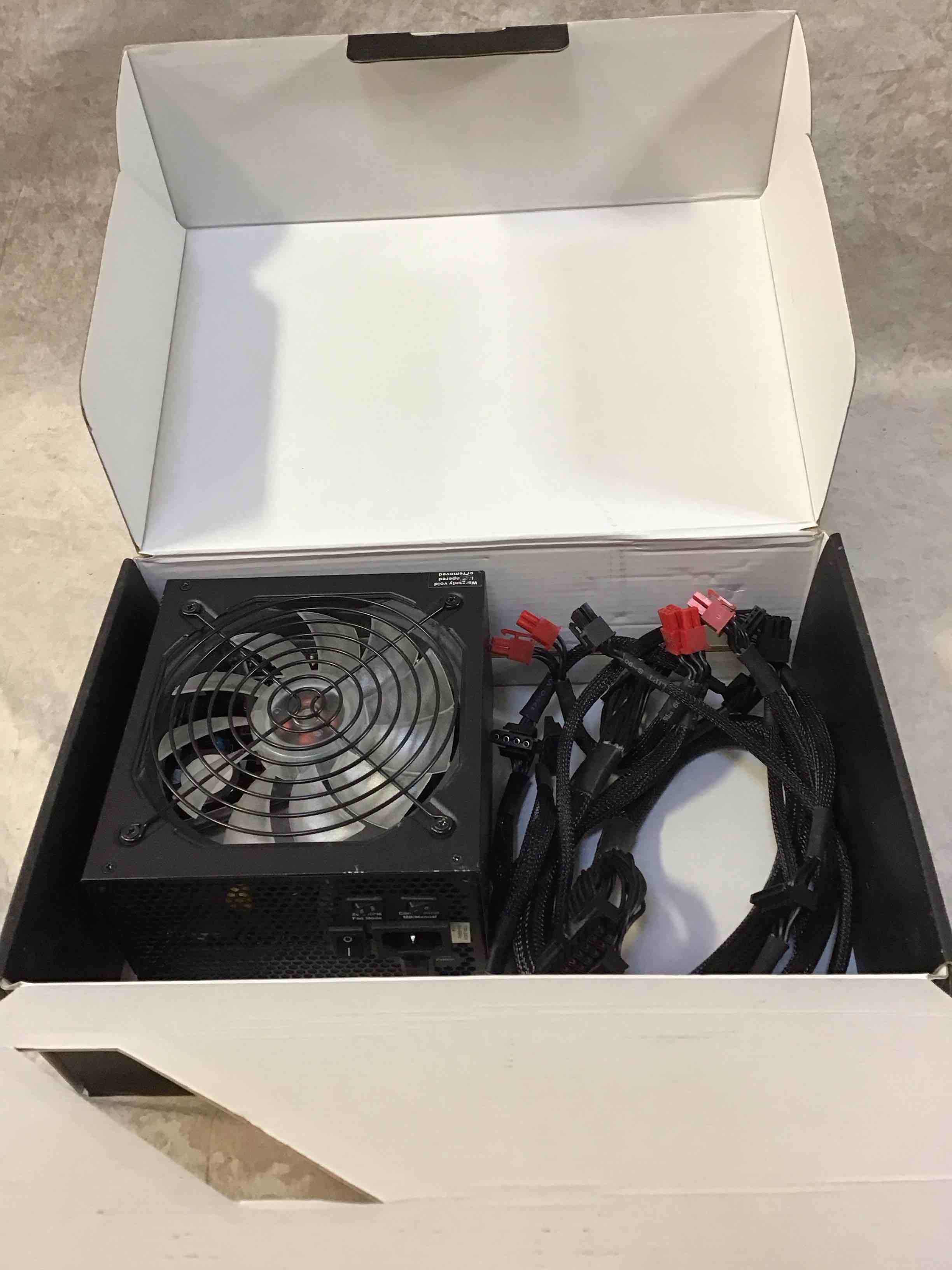 Condition photo showing Good Condition for powerspec 850 watt 80 plus gold fully modular atx power supply with rgb lighting fan active pfc sli crossfire ready gaming pc psu computer switching power supply  psx 850gfm