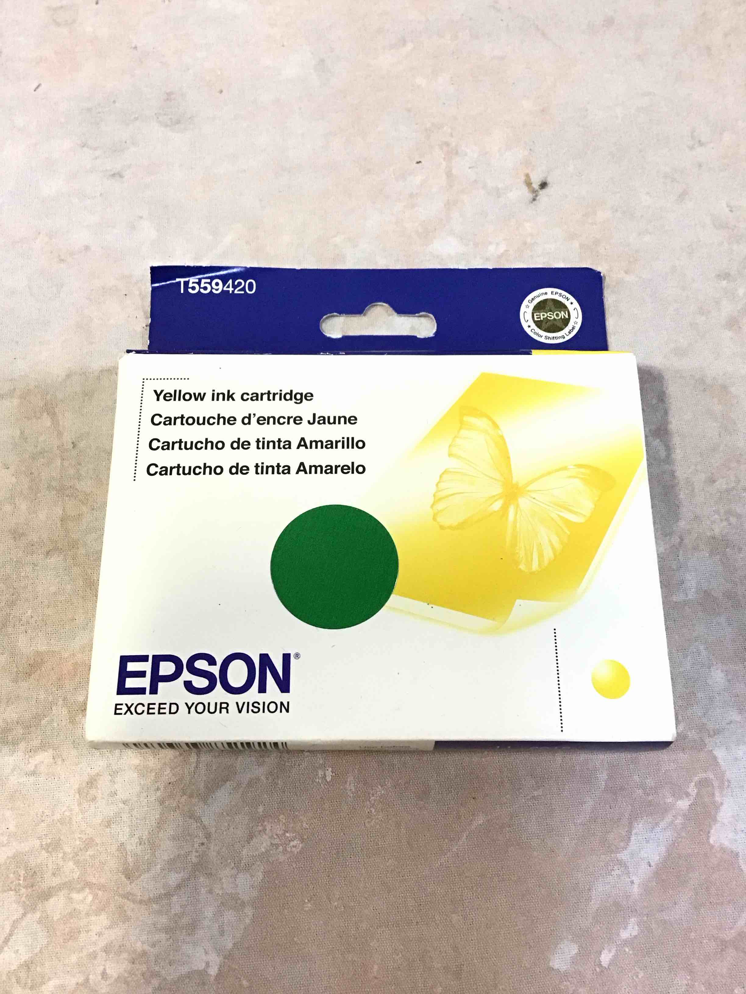 Condition photo showing New/Like New for epson t559420 ink, yellow