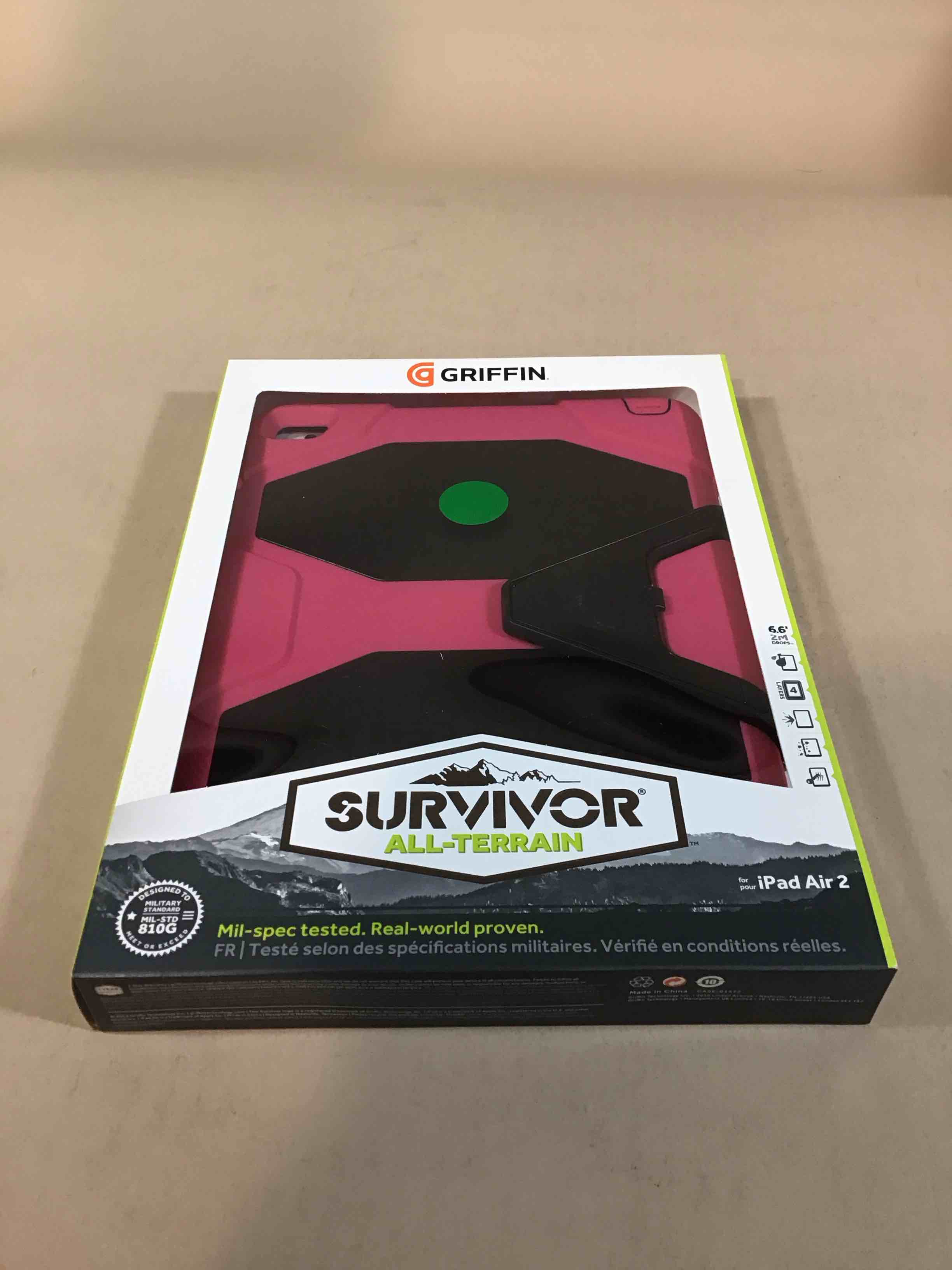 Griffin Griffin iPad Air 2 Rugged Case Survivor All-Terrain + Stand, Mil-spec tested, real-world proven protection