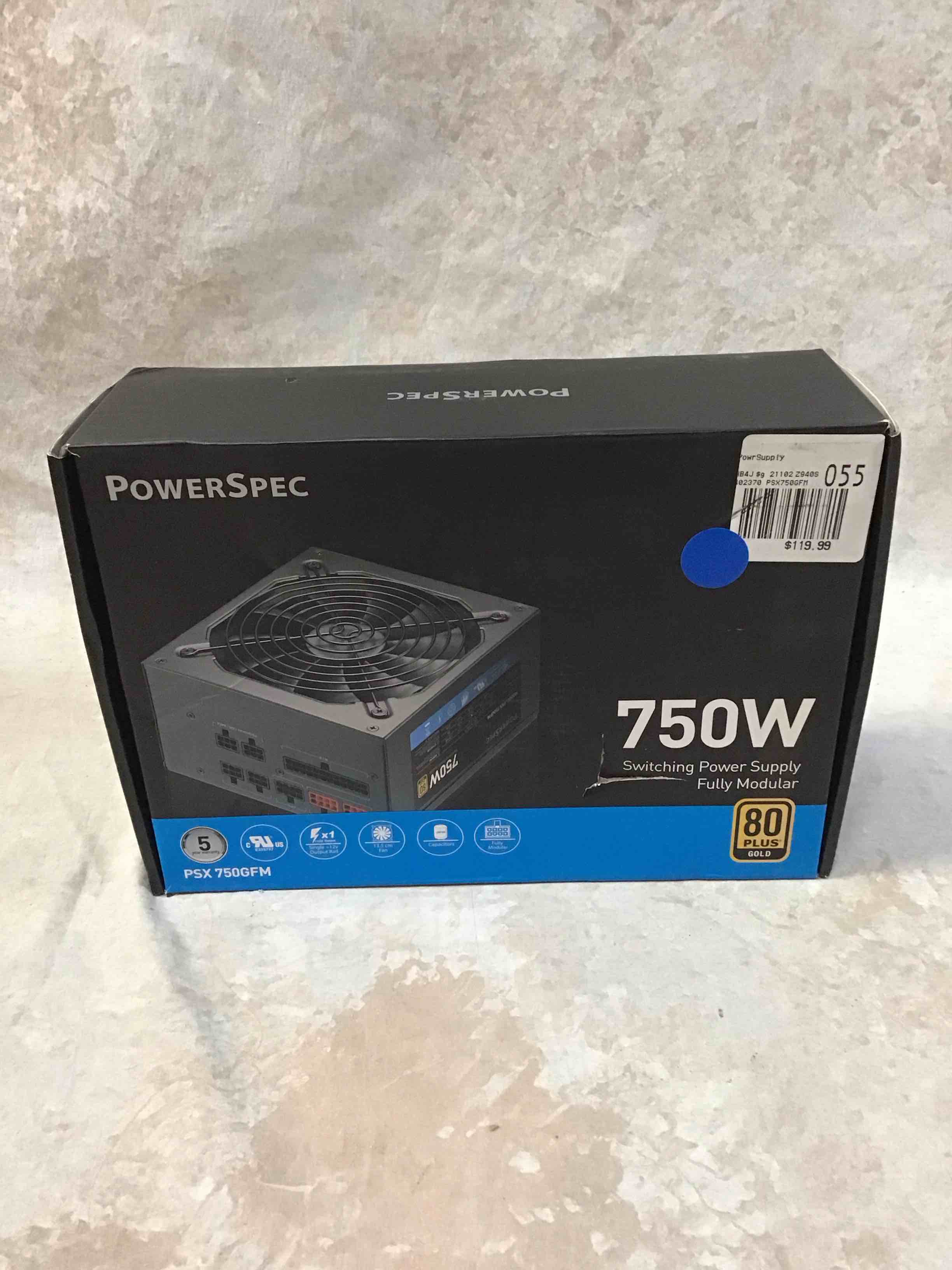 powerspec 750 watt 80 plus gold fully modular atx power supply active pfc psu sli crossfire ready computer switching power supply ps 750gfm
