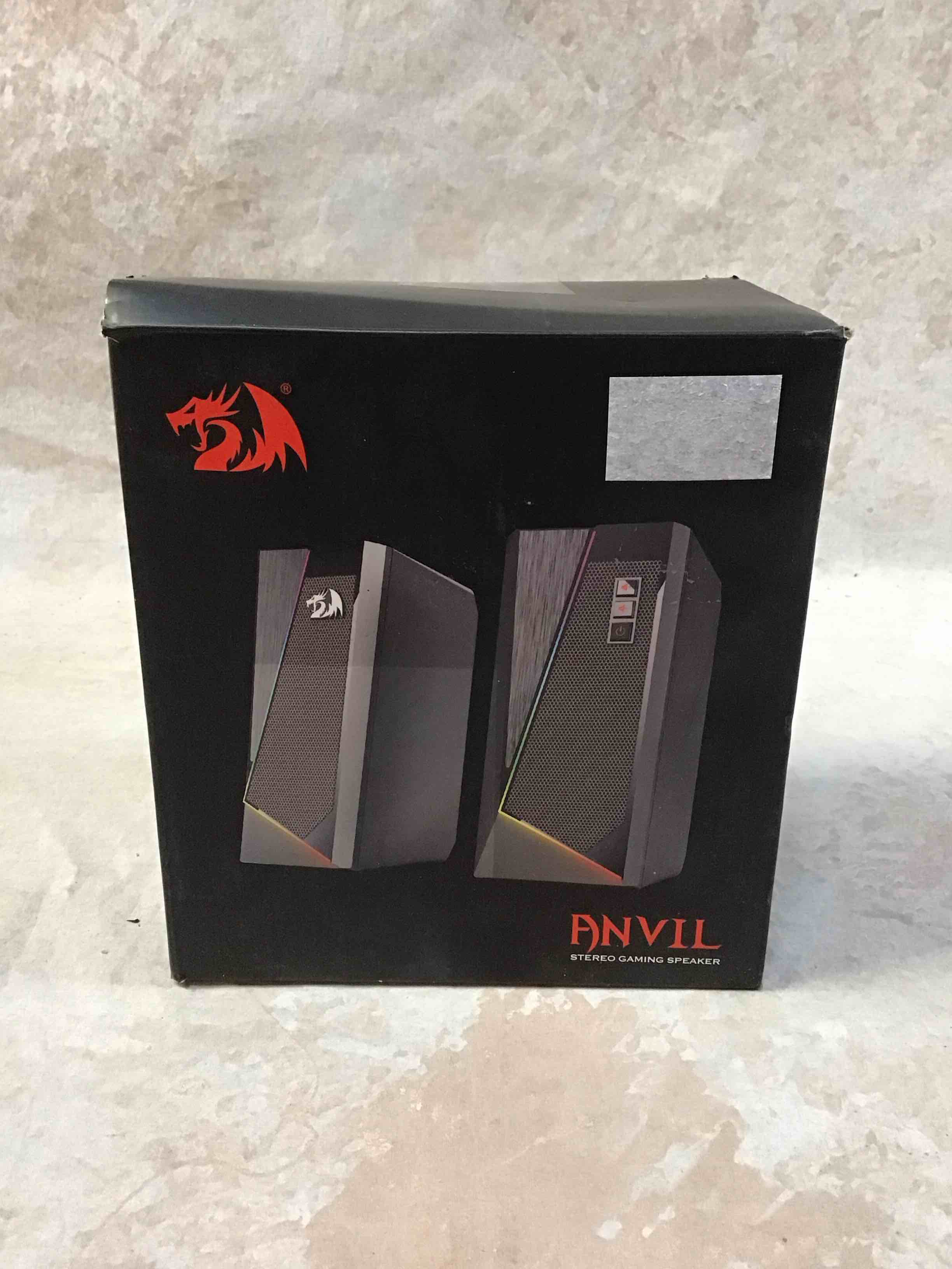 redragon gs520 anvil rgb led pc desktop speakers, stereo, usb 3.5mm cable sealed