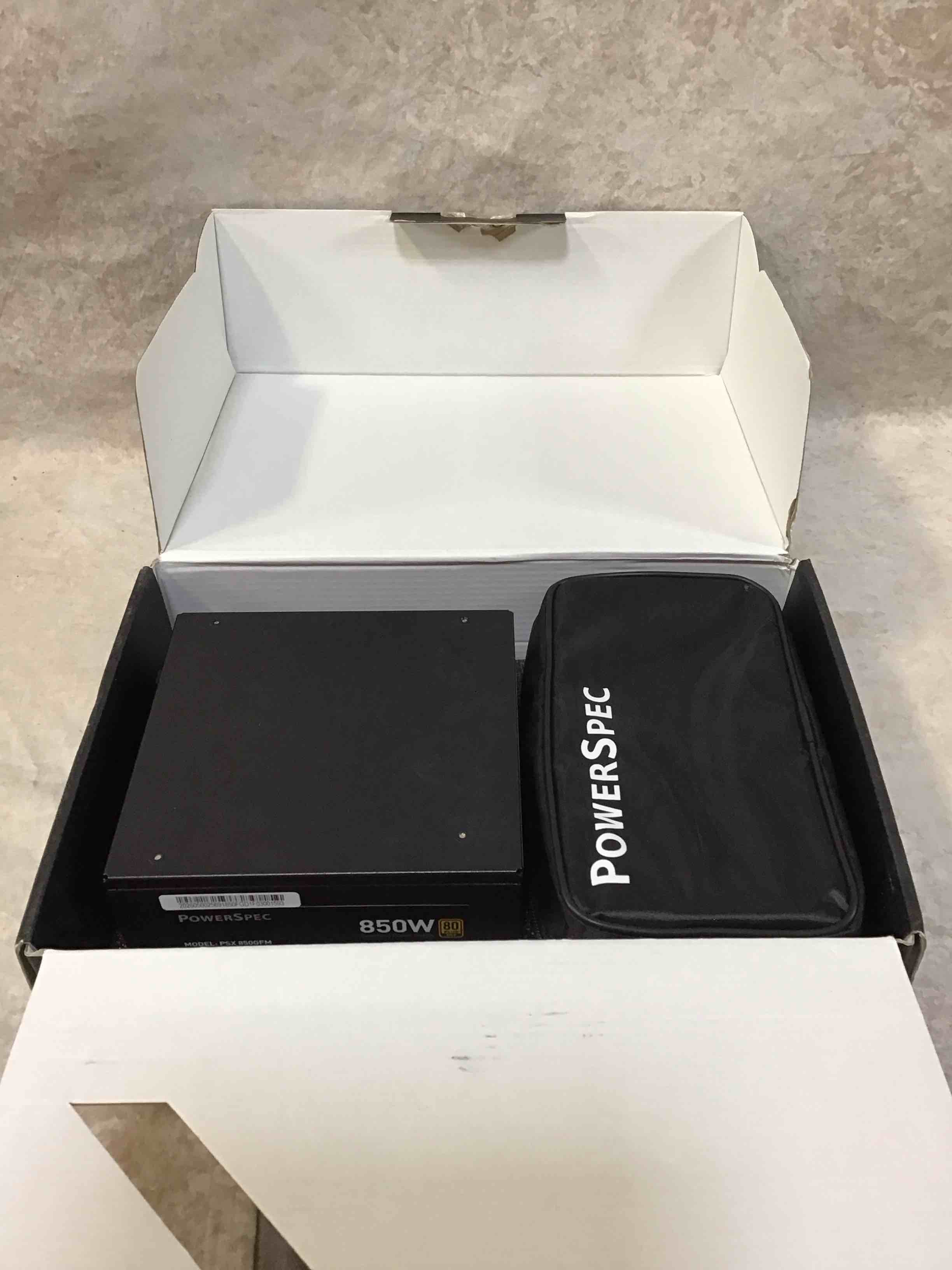 Condition photo showing Good Condition for powerspec 850 watt 80 plus gold fully modular atx power supply with rgb lighting fan active pfc sli crossfire ready gaming pc psu computer switching power supply  psx 850gfm