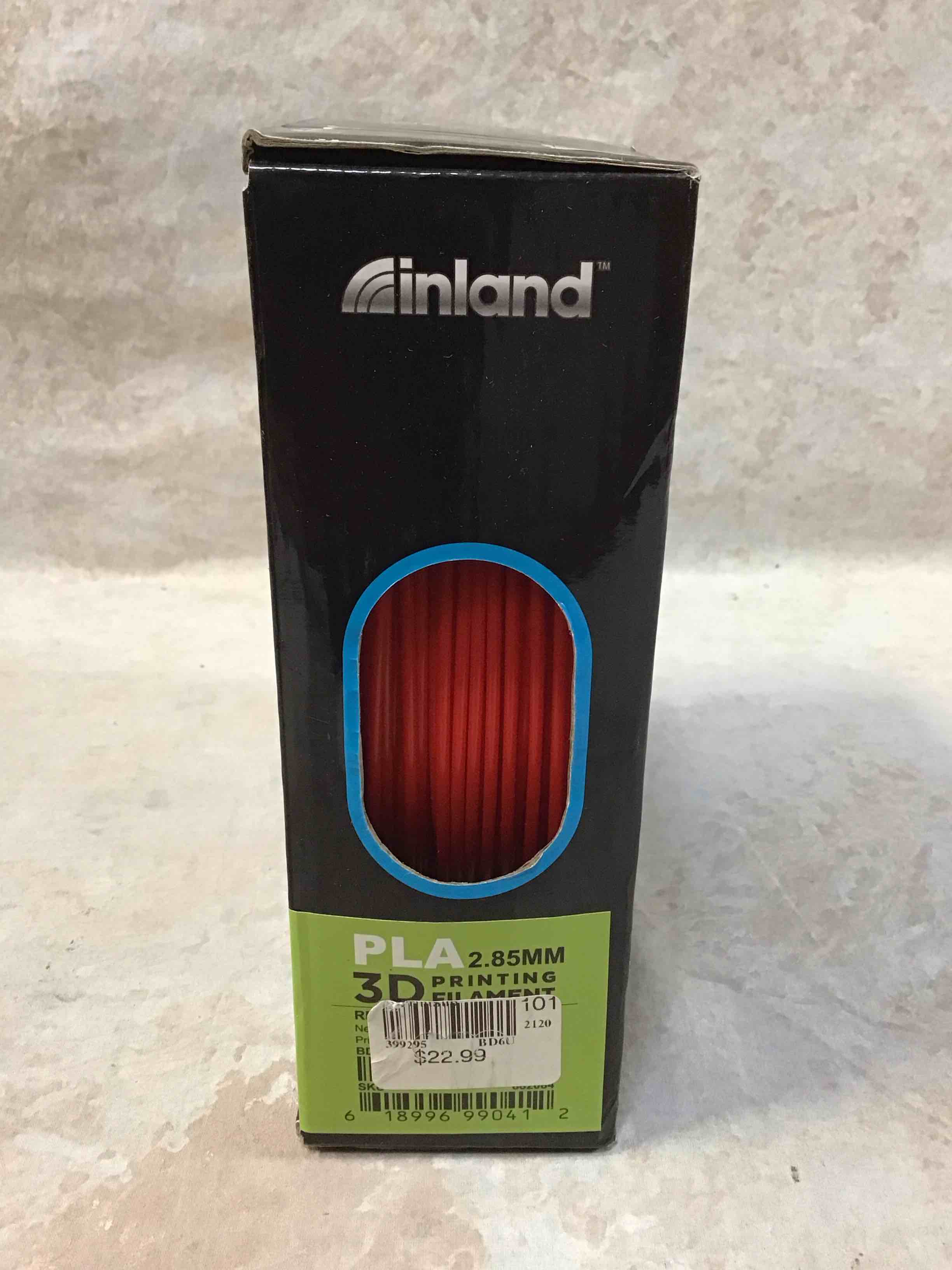 Condition photo showing Good Condition for inland pla 3d printer filament 2.85mm - dimensional accuracy +/- 0.03mm - 1kg cardboard spool (2.2 lbs) fits most fdm/fff printers odor free  clog free filaments - red red 2.85mm