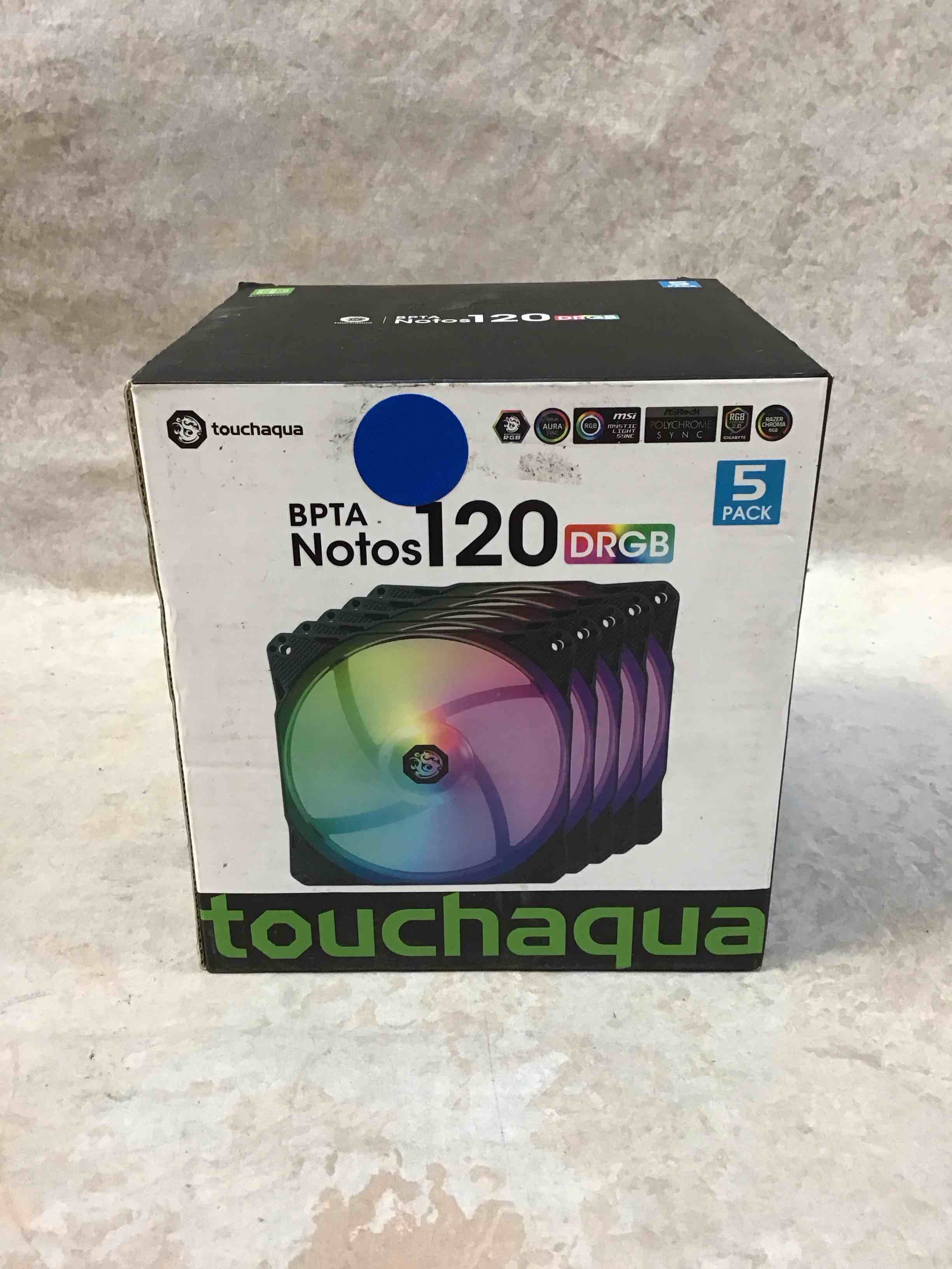 bitspower notos 120mm case fan  drgb computer fan pwm pc cooling fan led high airflow desktop silent cooler 1800 rpm w/pwm fan hub digital rgb controller (5 pack)