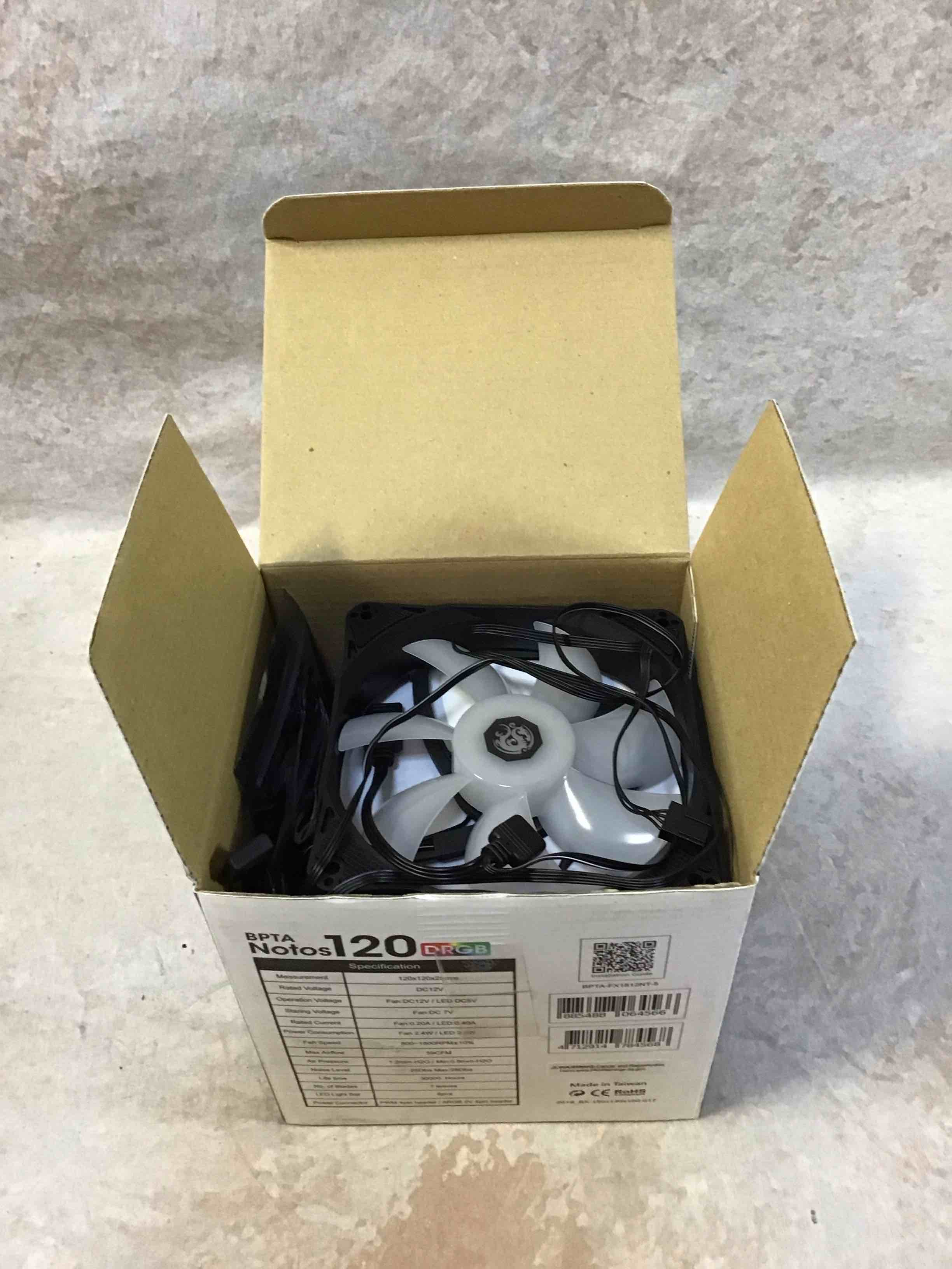 Condition photo showing Good Condition for bitspower notos 120mm case fan drgb computer fan pwm pc cooling fan led high airflow desktop silent cooler 1800 rpm w/pwm fan hub digital rgb controller (5 pack)