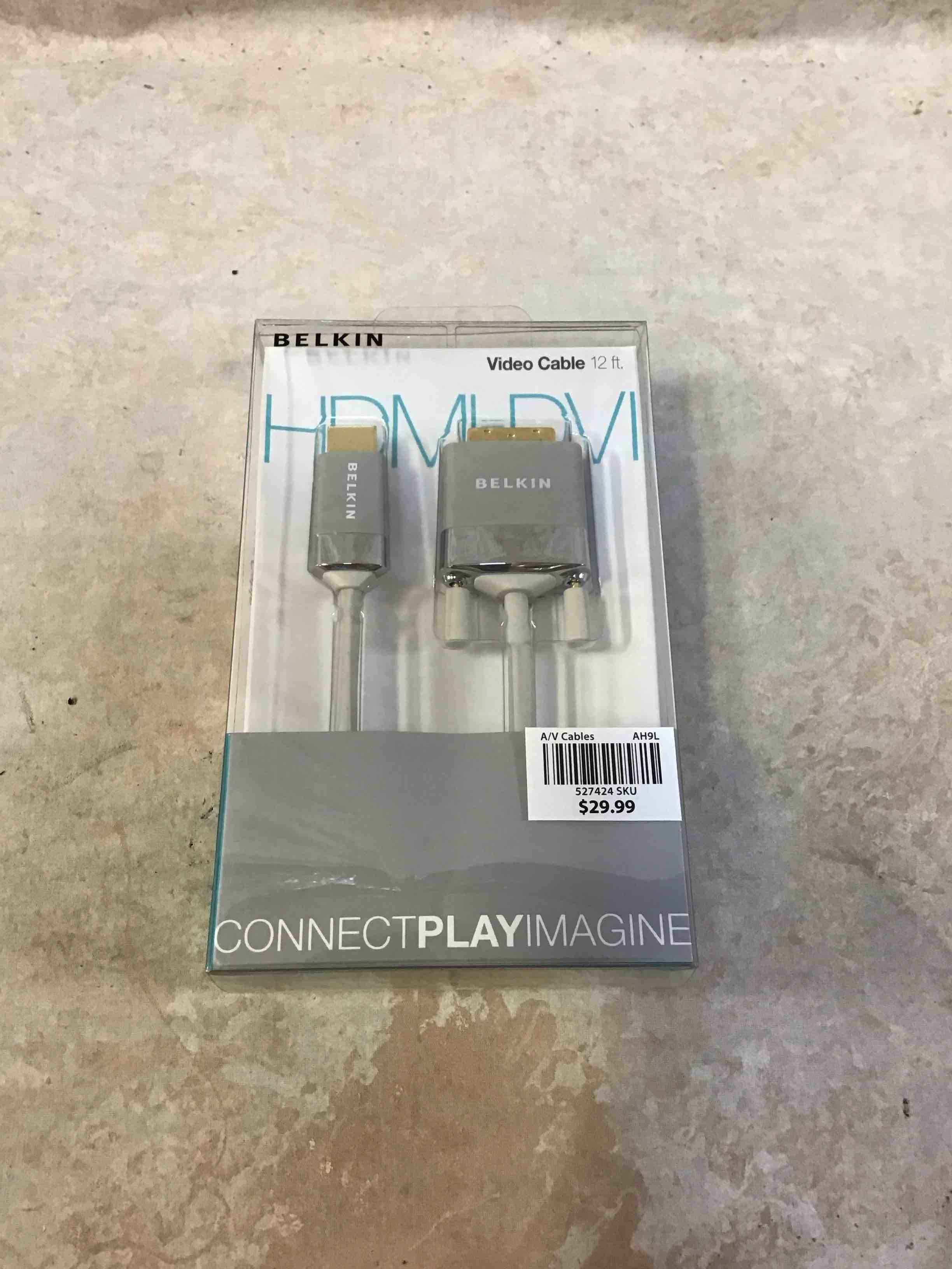 belkin av22401-12-wht hdmi to dvi-d cable adapter